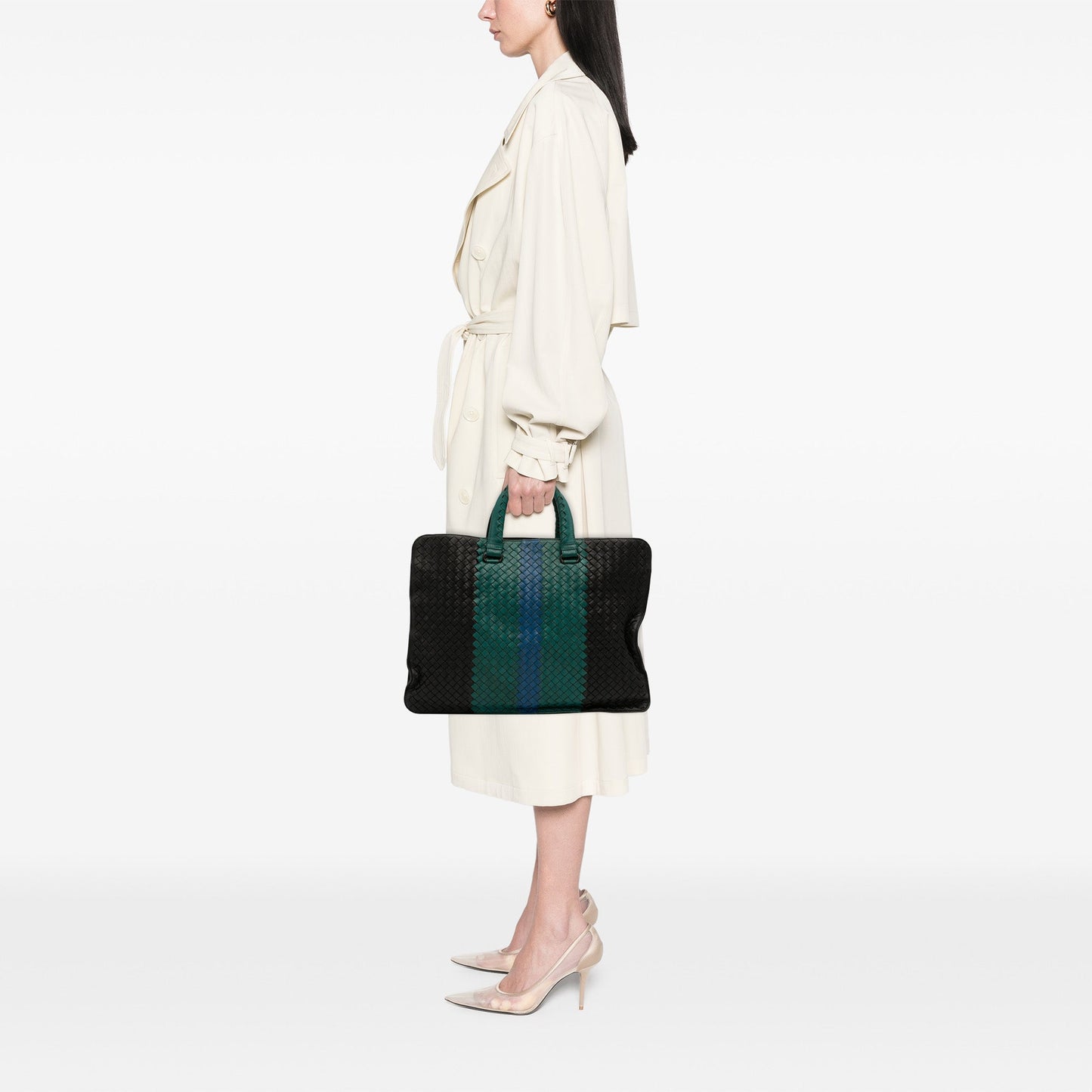 Bottega Veneta Nappa Intrecciato Club Fume Briefcase