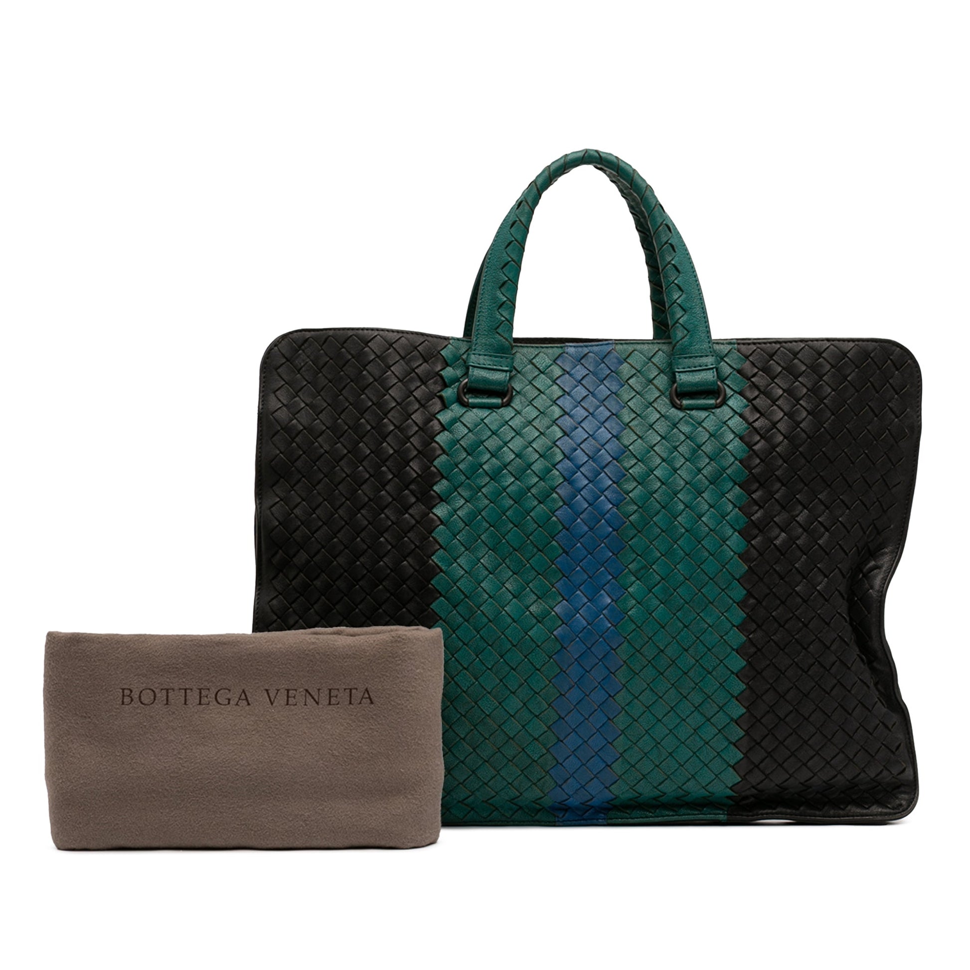 Bottega Veneta Nappa Intrecciato Club Fume Briefcase