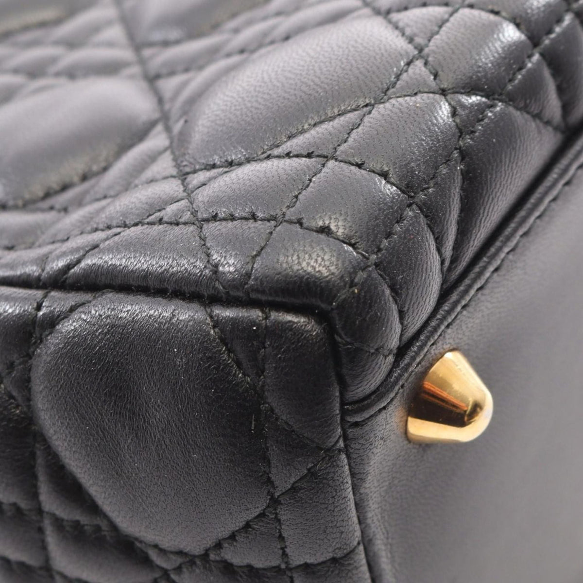 Dior Large Lambskin Cannage Lady Dior — Black
