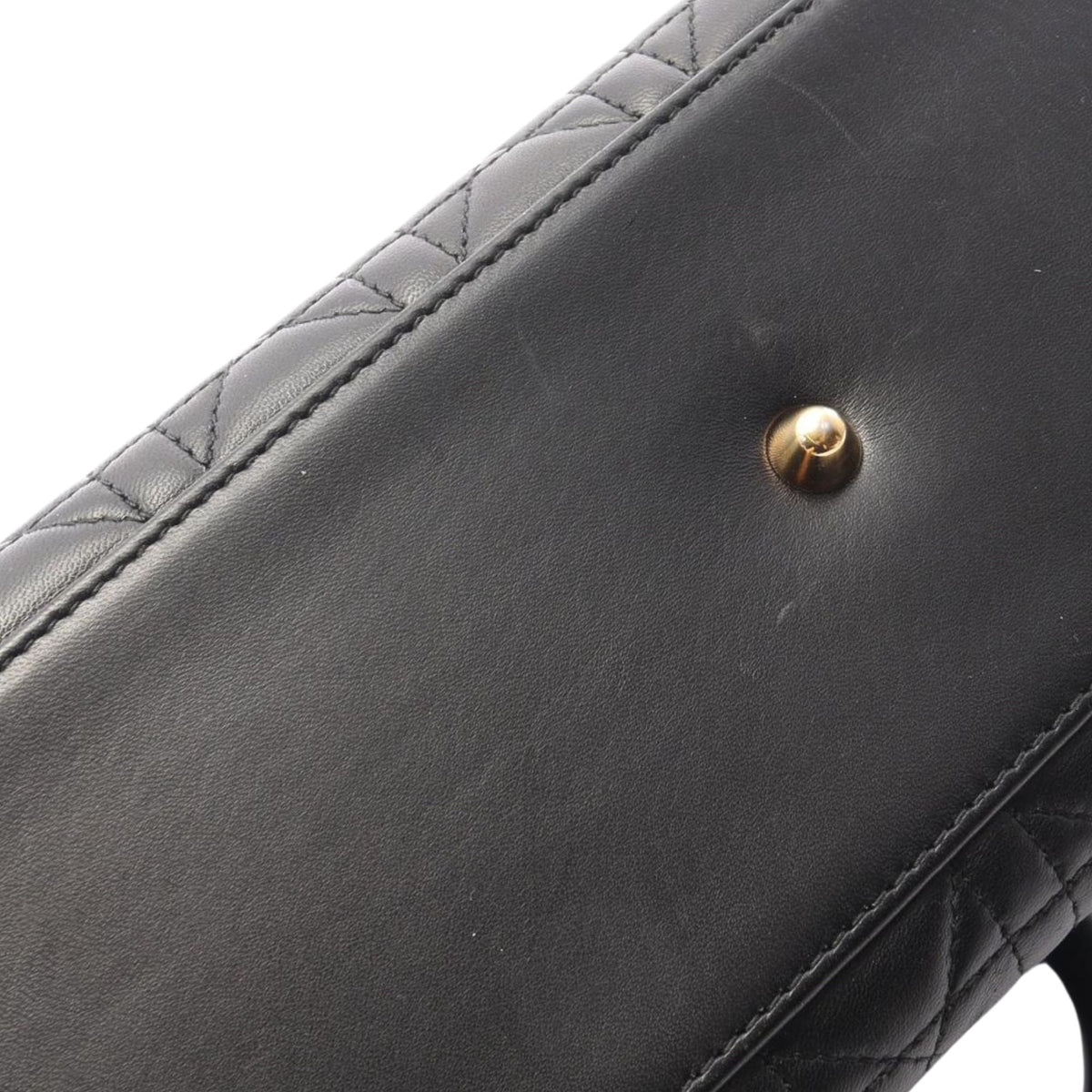 Dior Large Lambskin Cannage Lady Dior — Black