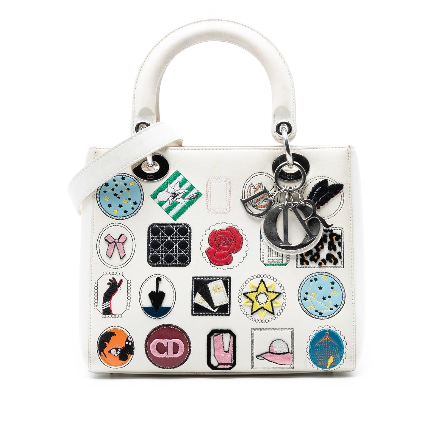 Dior Medium Calfskin Patch Embellished Lady Dior