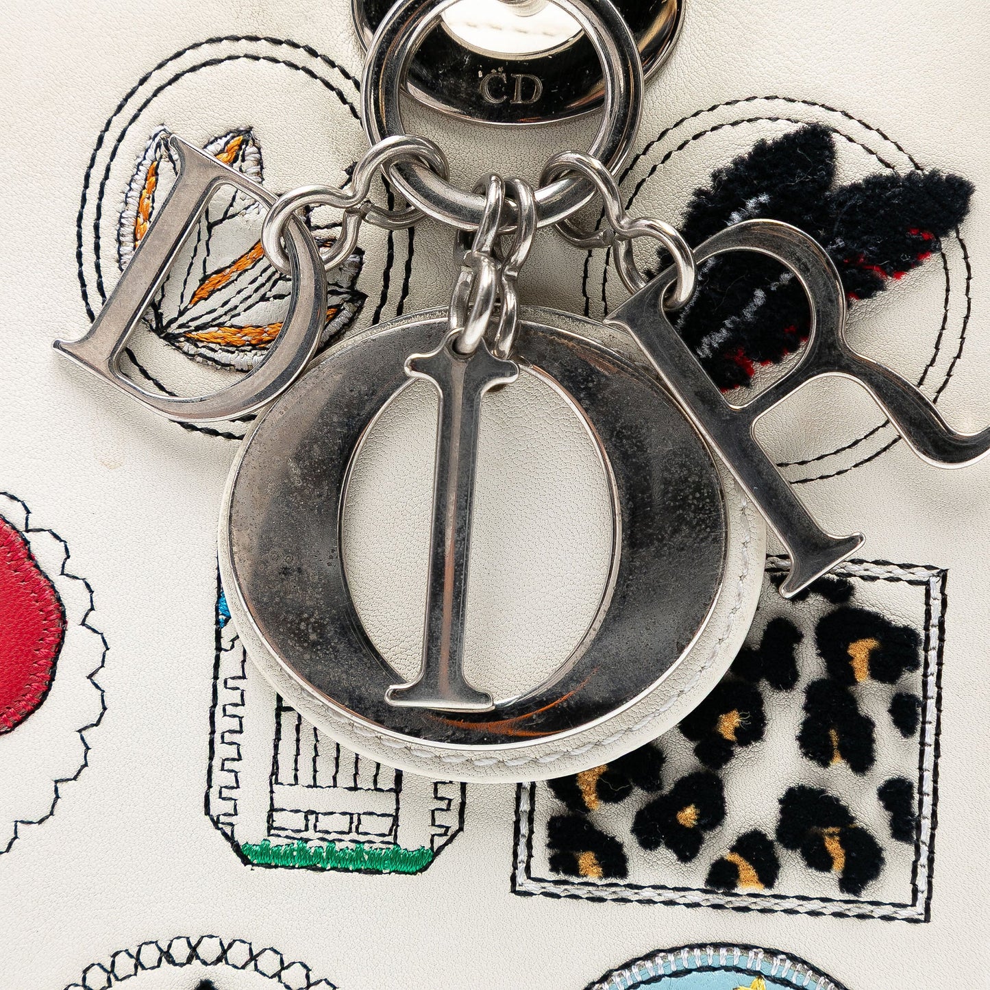 Dior Medium Calfskin Patch Embellished Lady Dior