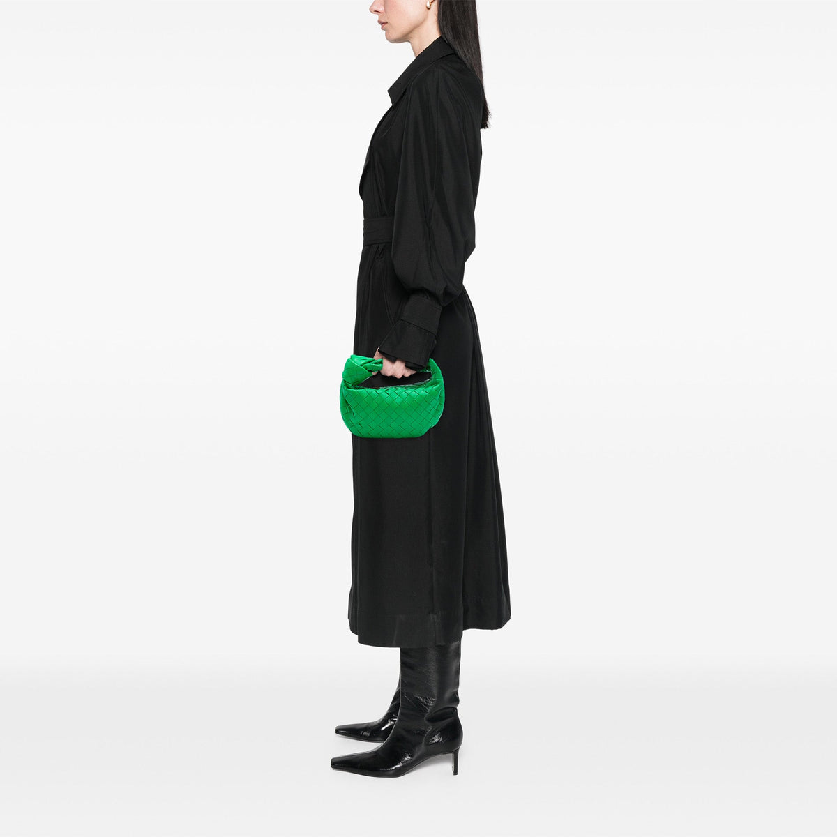 Bottega Veneta Mini Nappa Intrecciato Jodie — Green