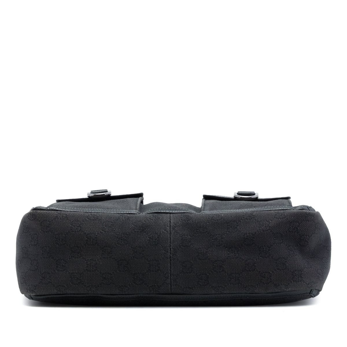Gucci GG Denim Abbey D Ring Pocket Tote — Gray