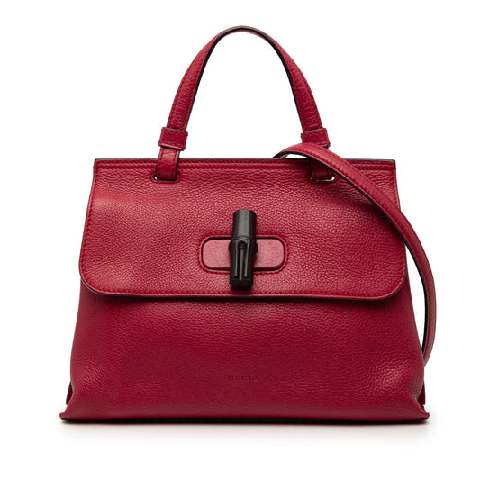 Gucci Small Calfskin Bamboo Daily Satchel