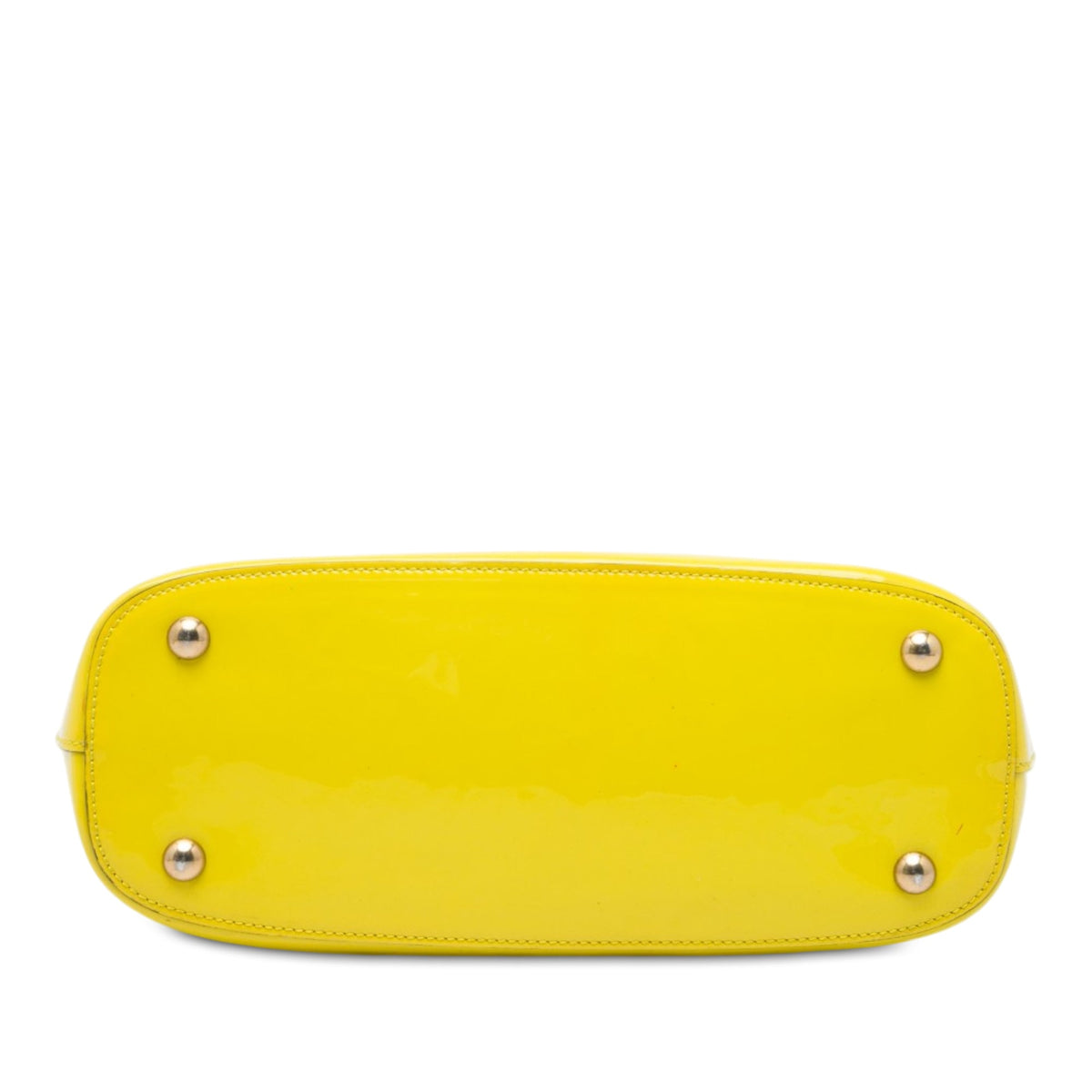 Gucci Patent Bright Bit Satchel — Yellow