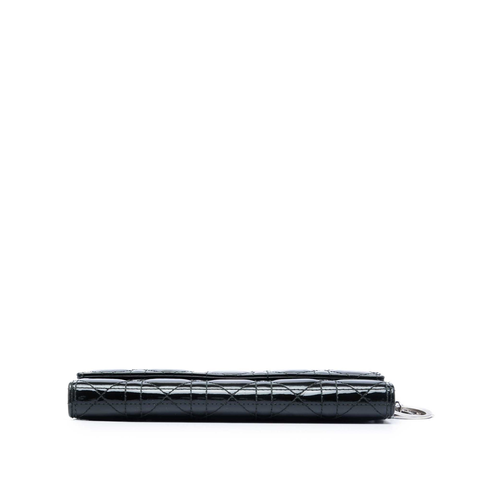 Dior Patent Cannage Lady Dior Wallet On Chain