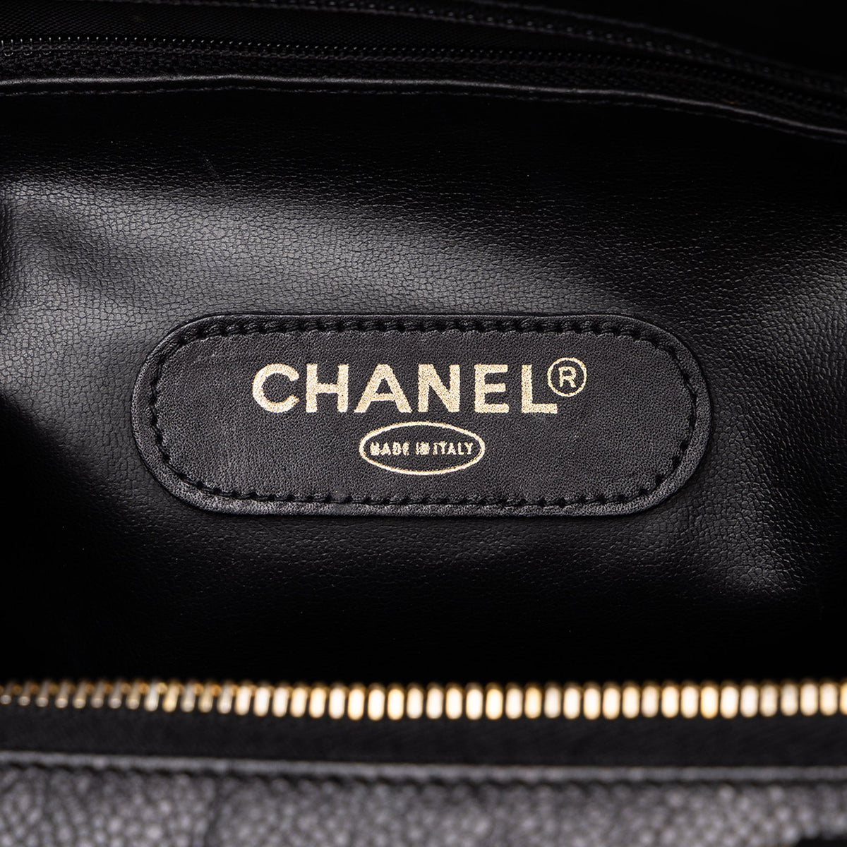 Chanel CC Caviar Duffle Bag — Black