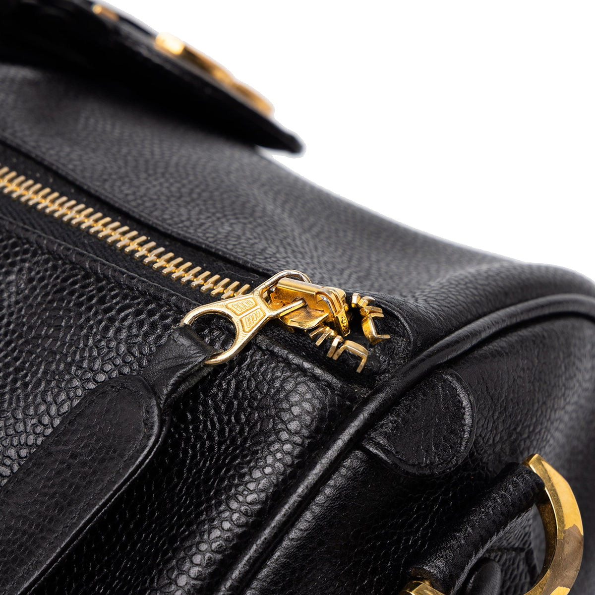 Chanel CC Caviar Duffle Bag — Black