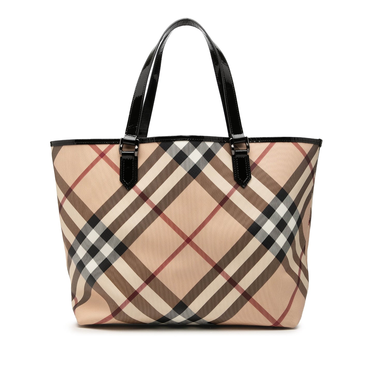 Burberry Supernova Check Coated Canvas Tote