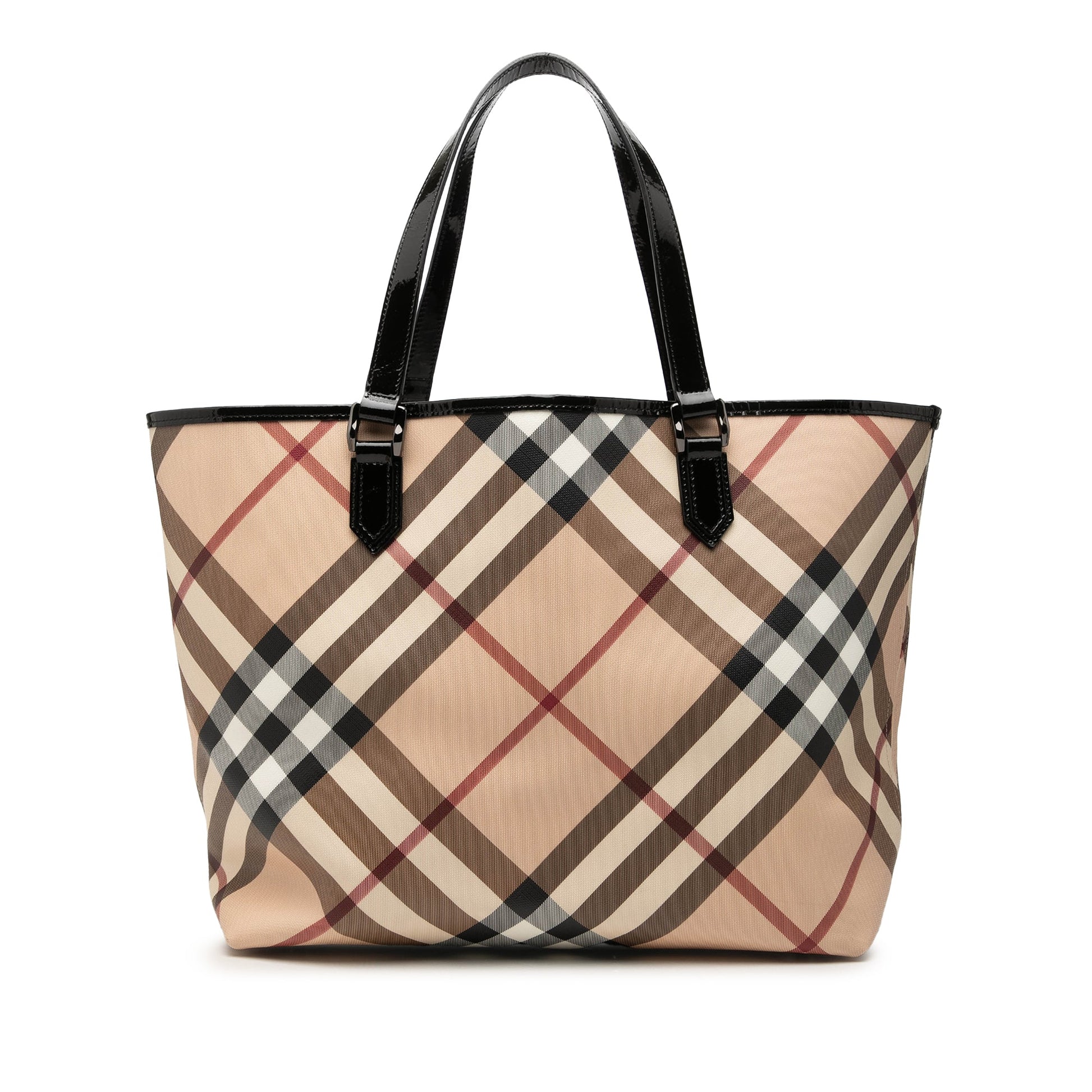 Burberry Supernova Check Coated Canvas Tote