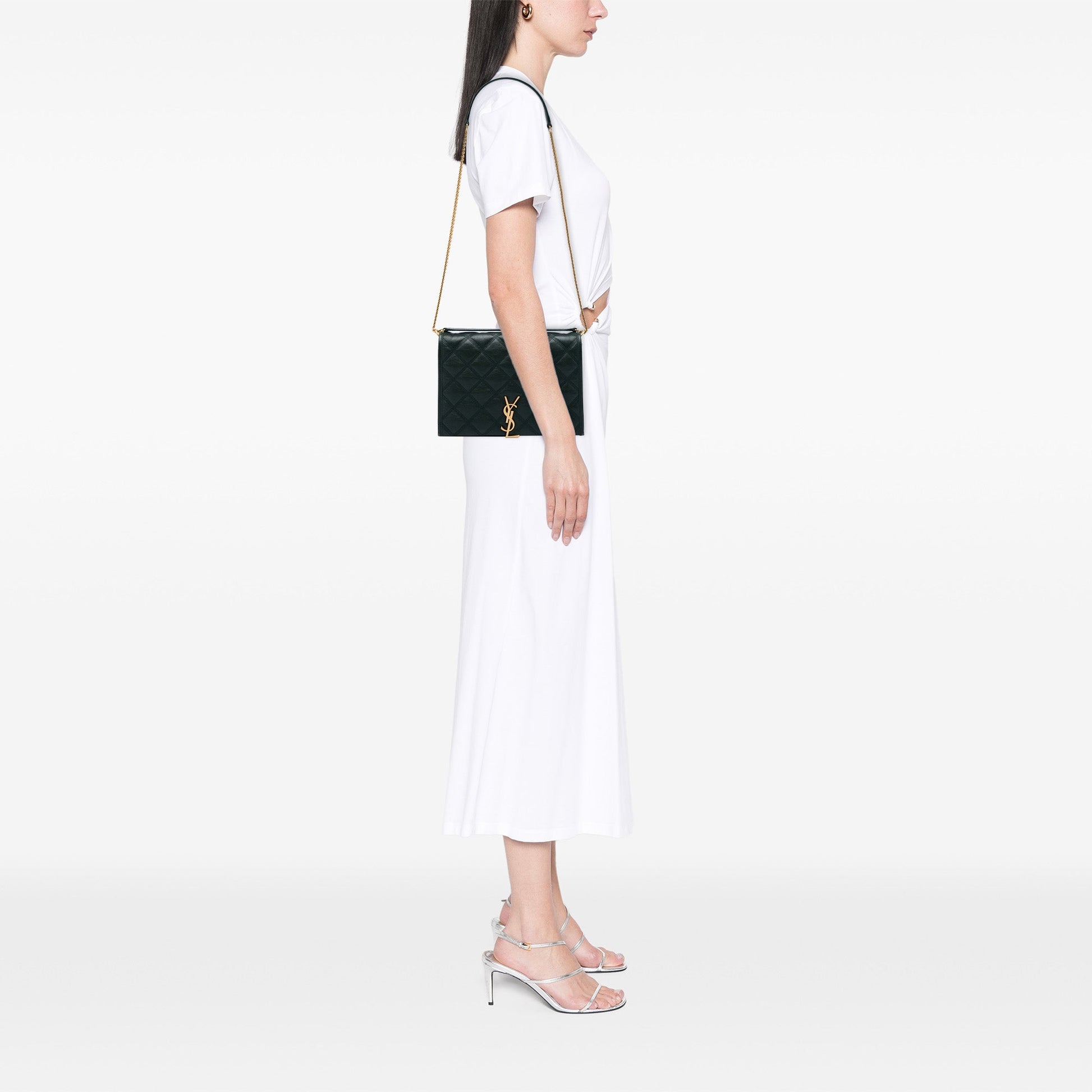 Saint Laurent Small Quilted Lambskin Becky Chain Shoulder Bag