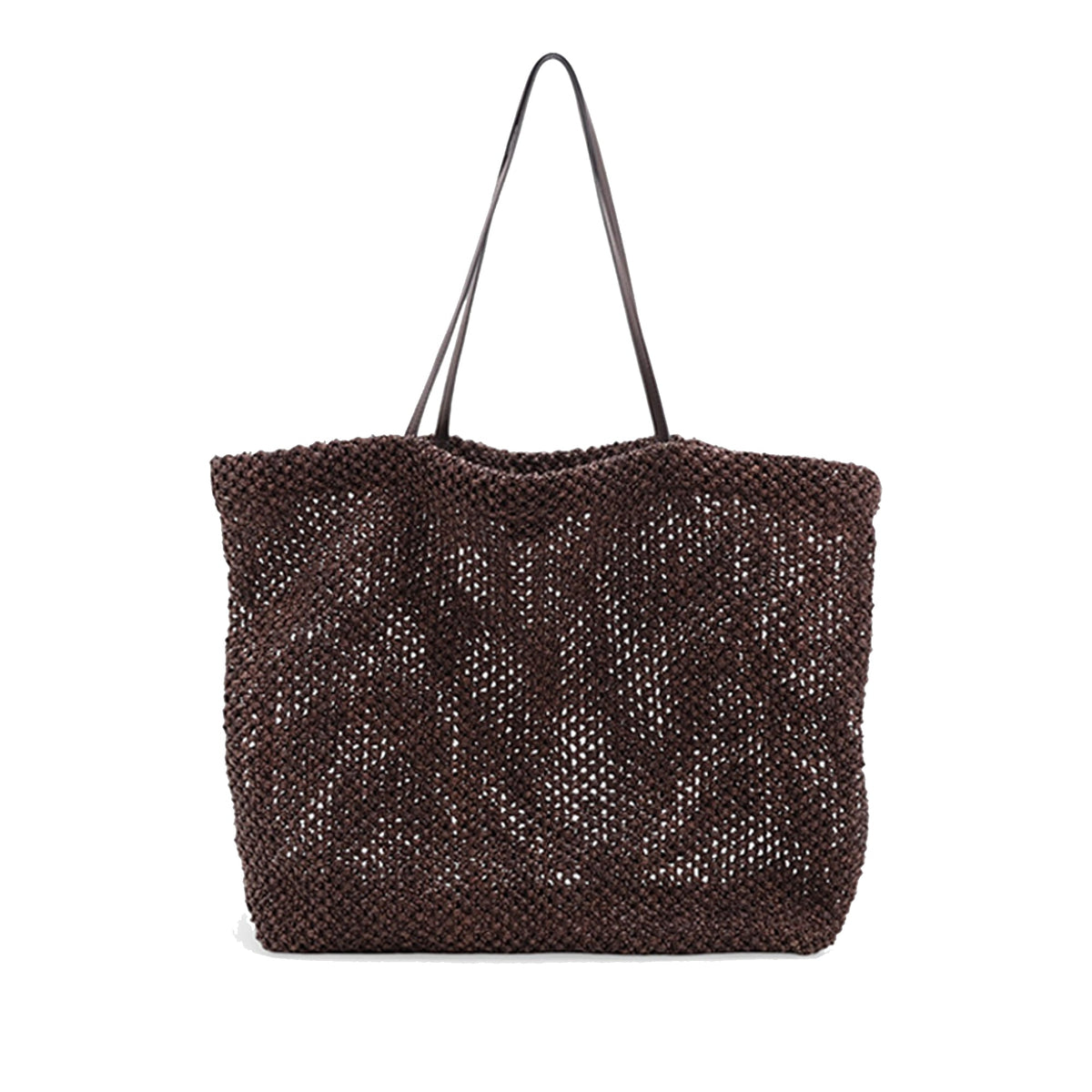 The Row Raffia Barn Tote — Brown
