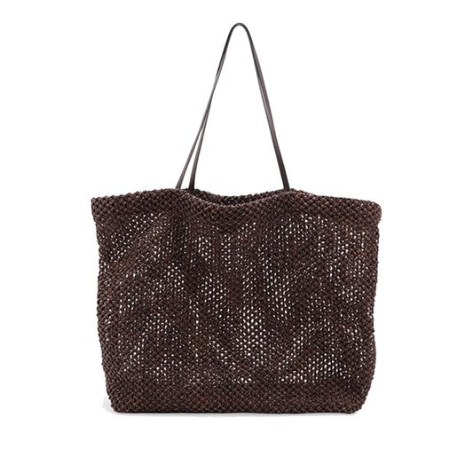 The Row Raffia Barn Tote — Brown