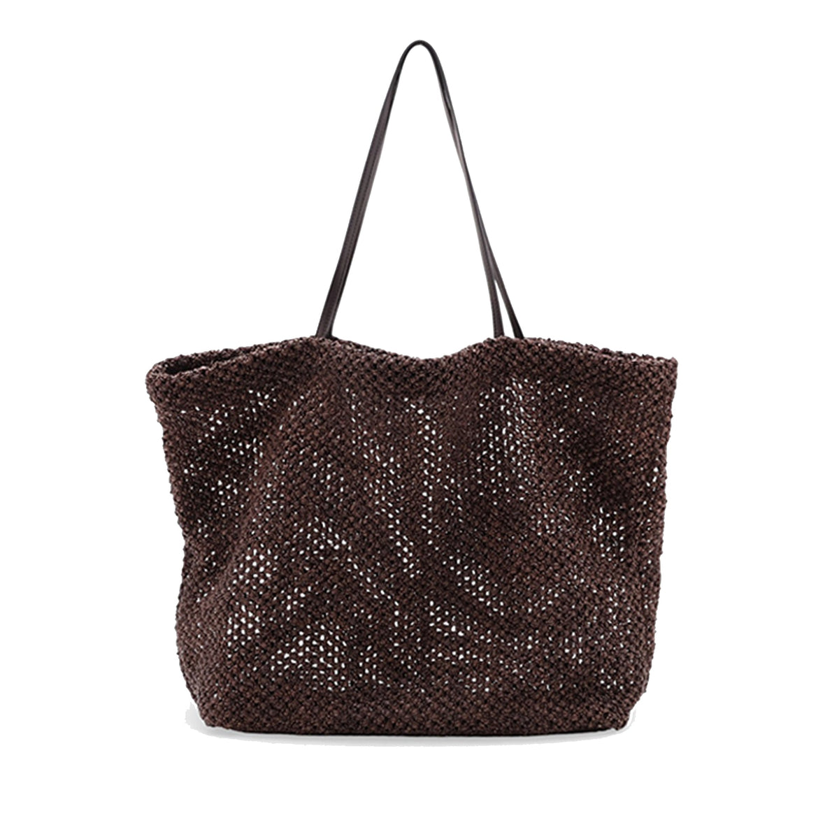 The Row Raffia Barn Tote — Brown
