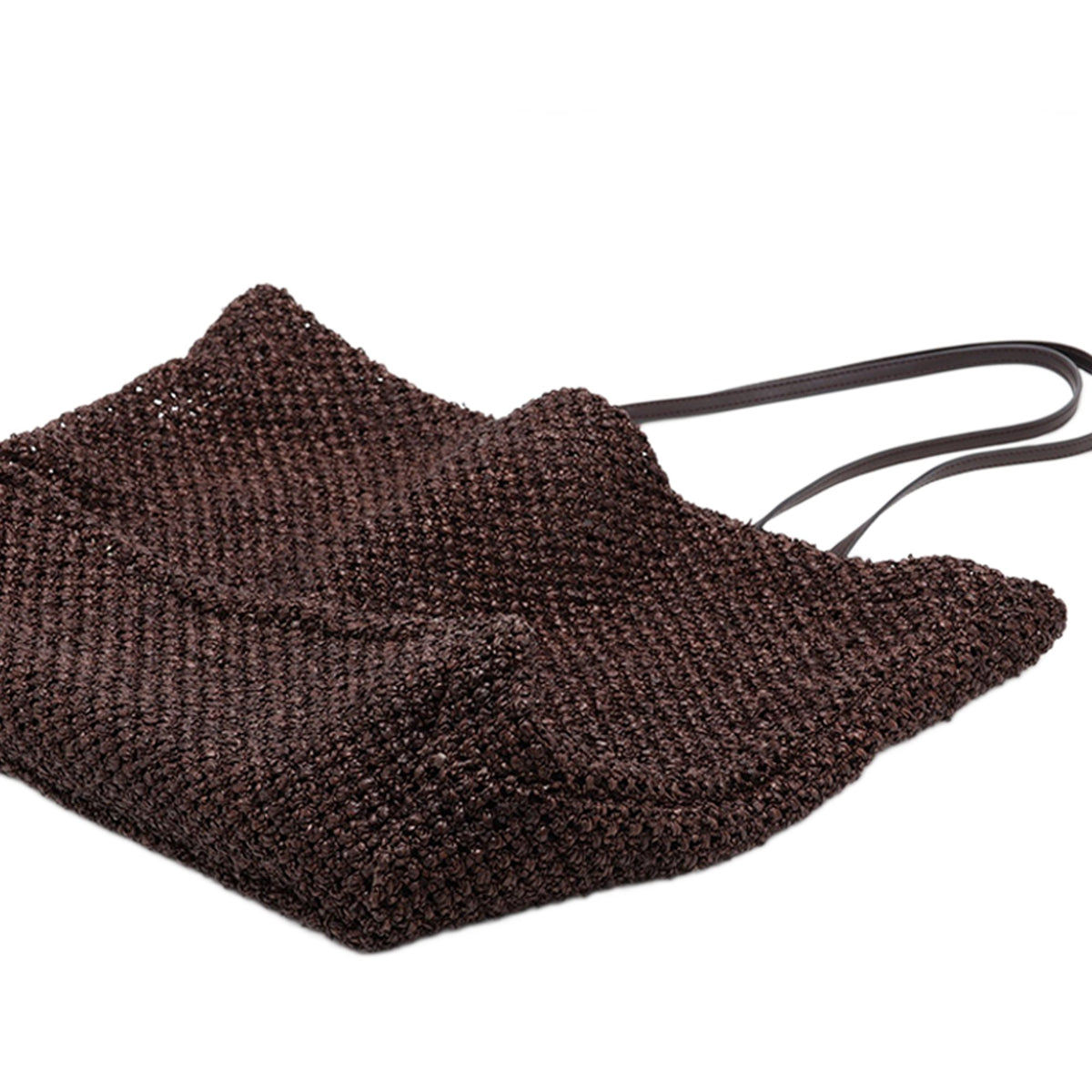 The Row Raffia Barn Tote — Brown