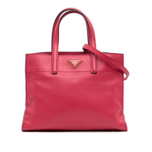 Prada Saffiano Soft Triple Pocket Tote