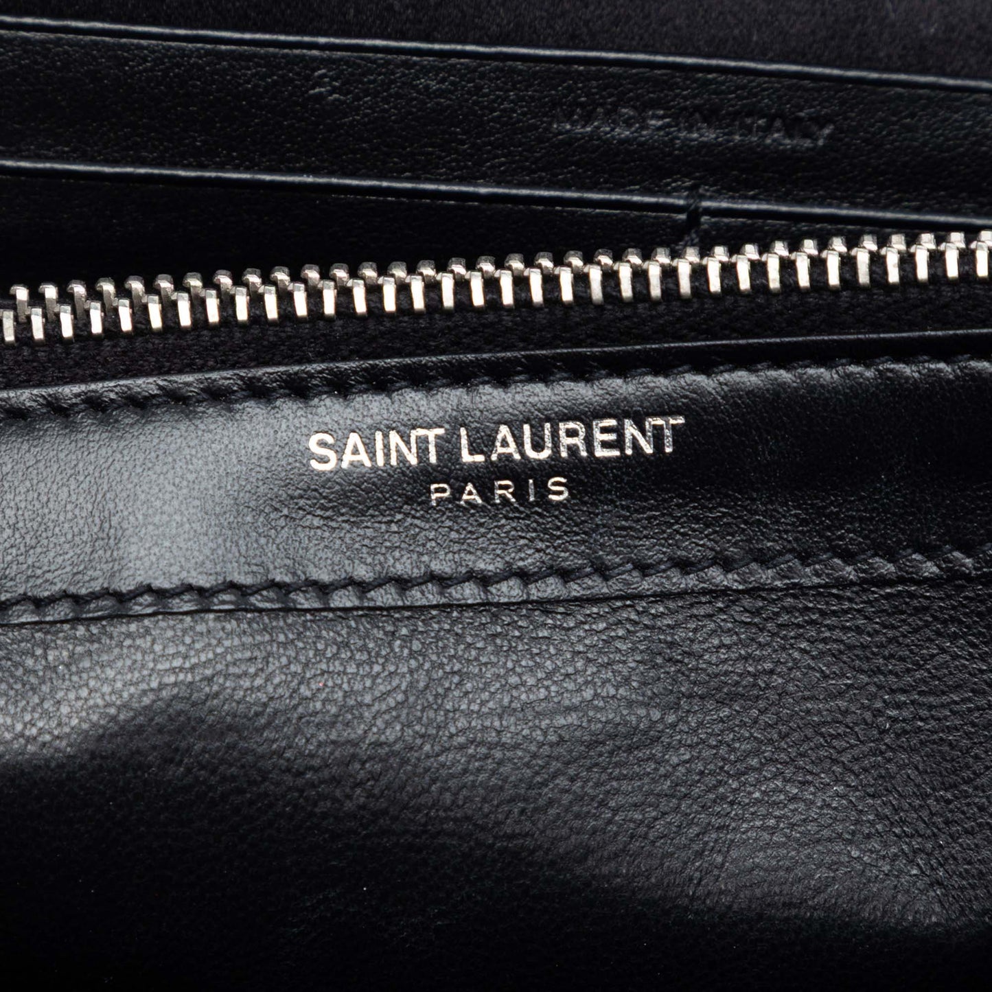 Saint Laurent Sequin Monogram Kate Wallet on Chain