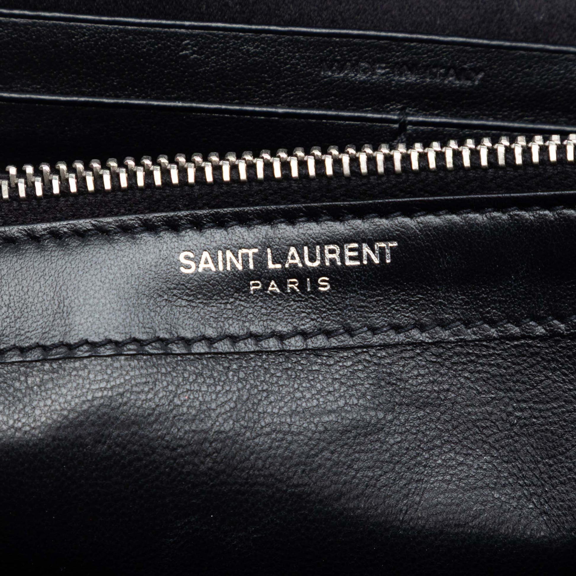 Saint Laurent Sequin Monogram Kate Wallet on Chain