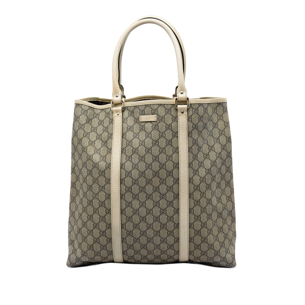 Gucci GG Supreme Joy Vertical Tote — Beige