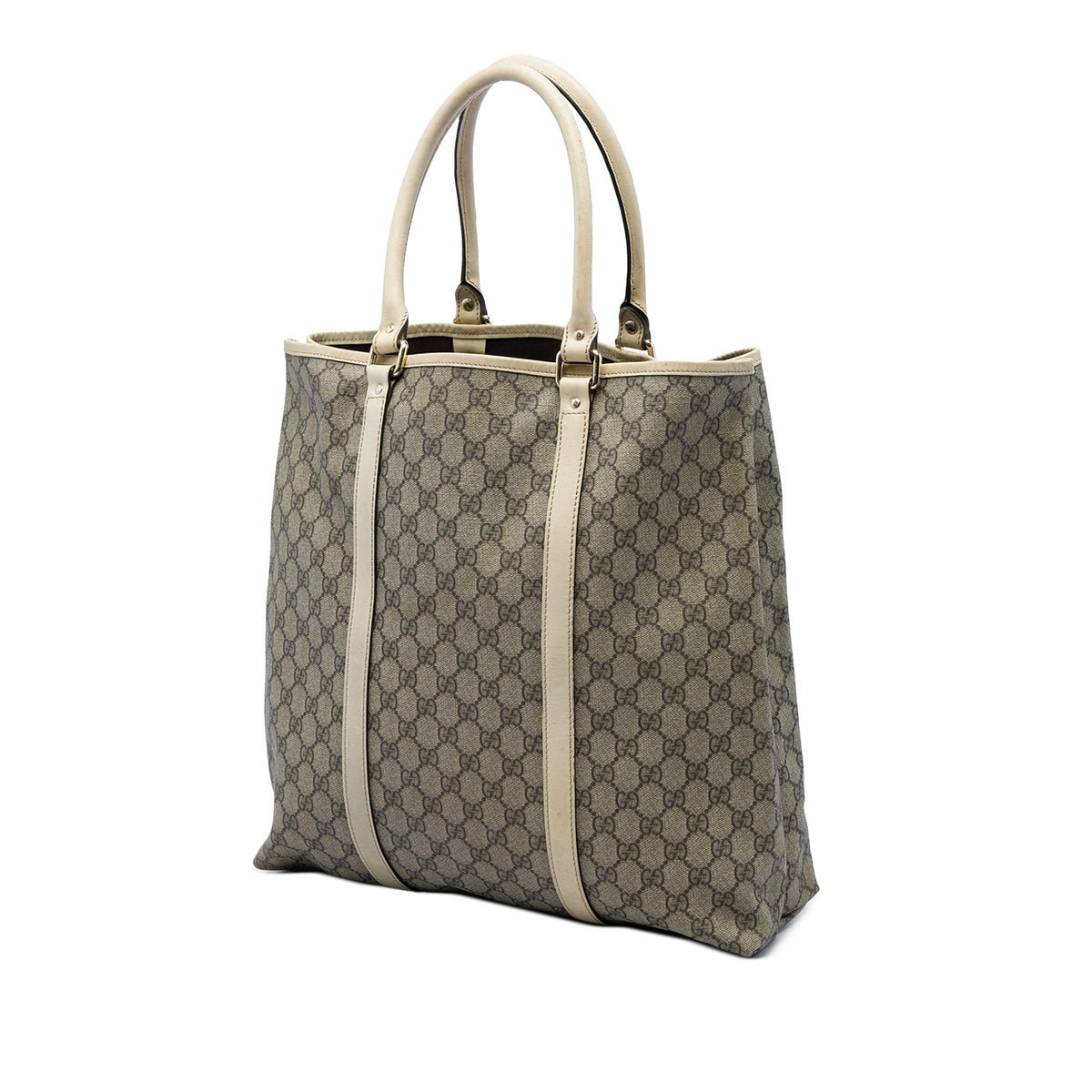 Gucci GG Supreme Joy Vertical Tote — Beige