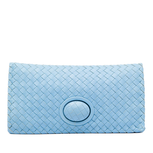 Bottega Veneta Nappa Intrecciato Turn Lock Clutch