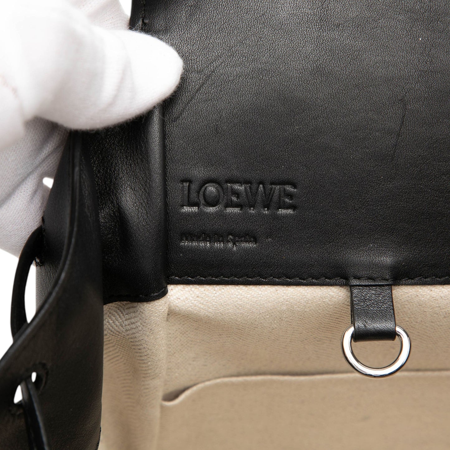 LOEWE Small Leather Drawstring Hammock Bag