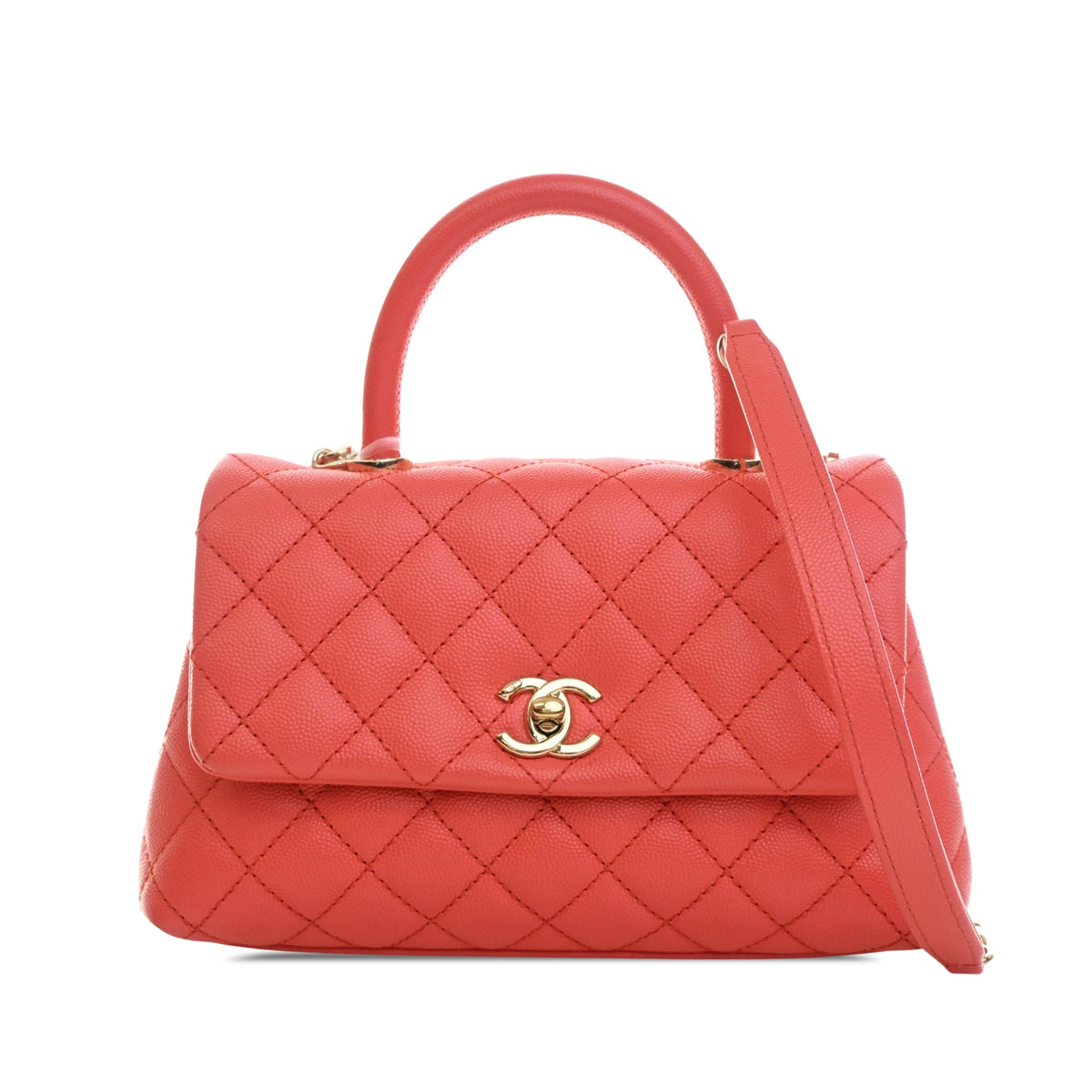 Chanel Mini Caviar Coco Top Handle Bag