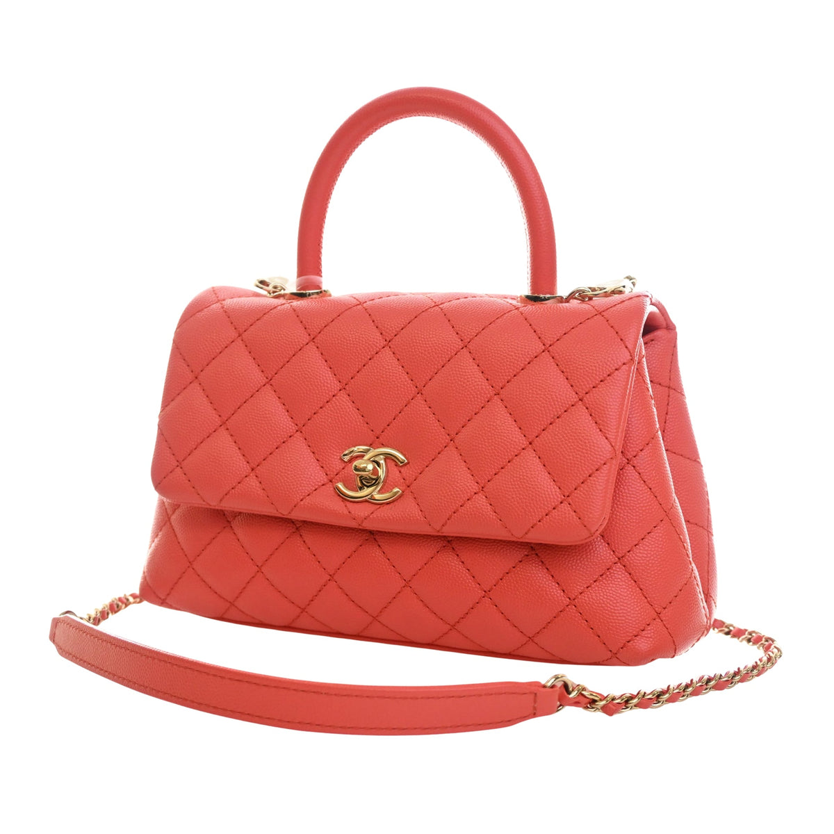 Chanel Mini Caviar Coco Top Handle Bag