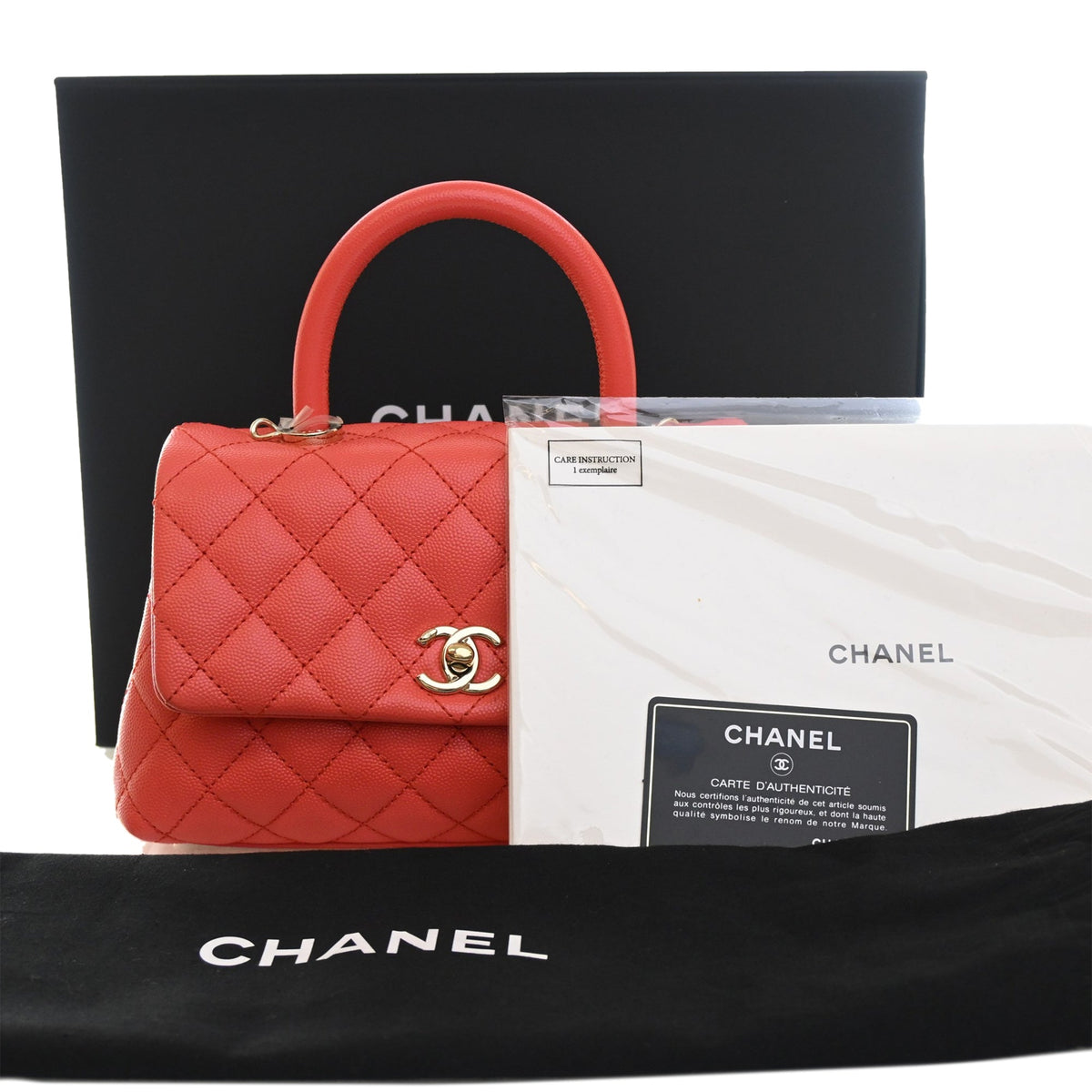 Chanel Mini Caviar Coco Top Handle Bag