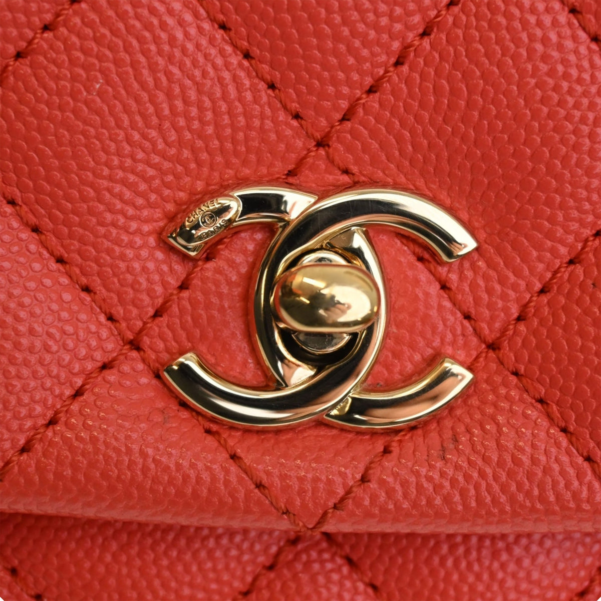 Chanel Mini Caviar Coco Top Handle Bag