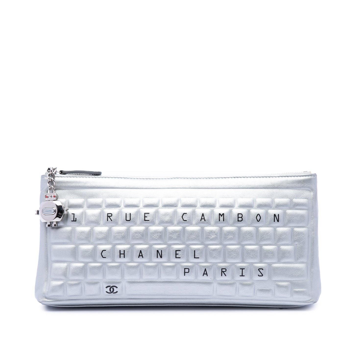 Chanel Metallic Calfskin Keyboard Clutch