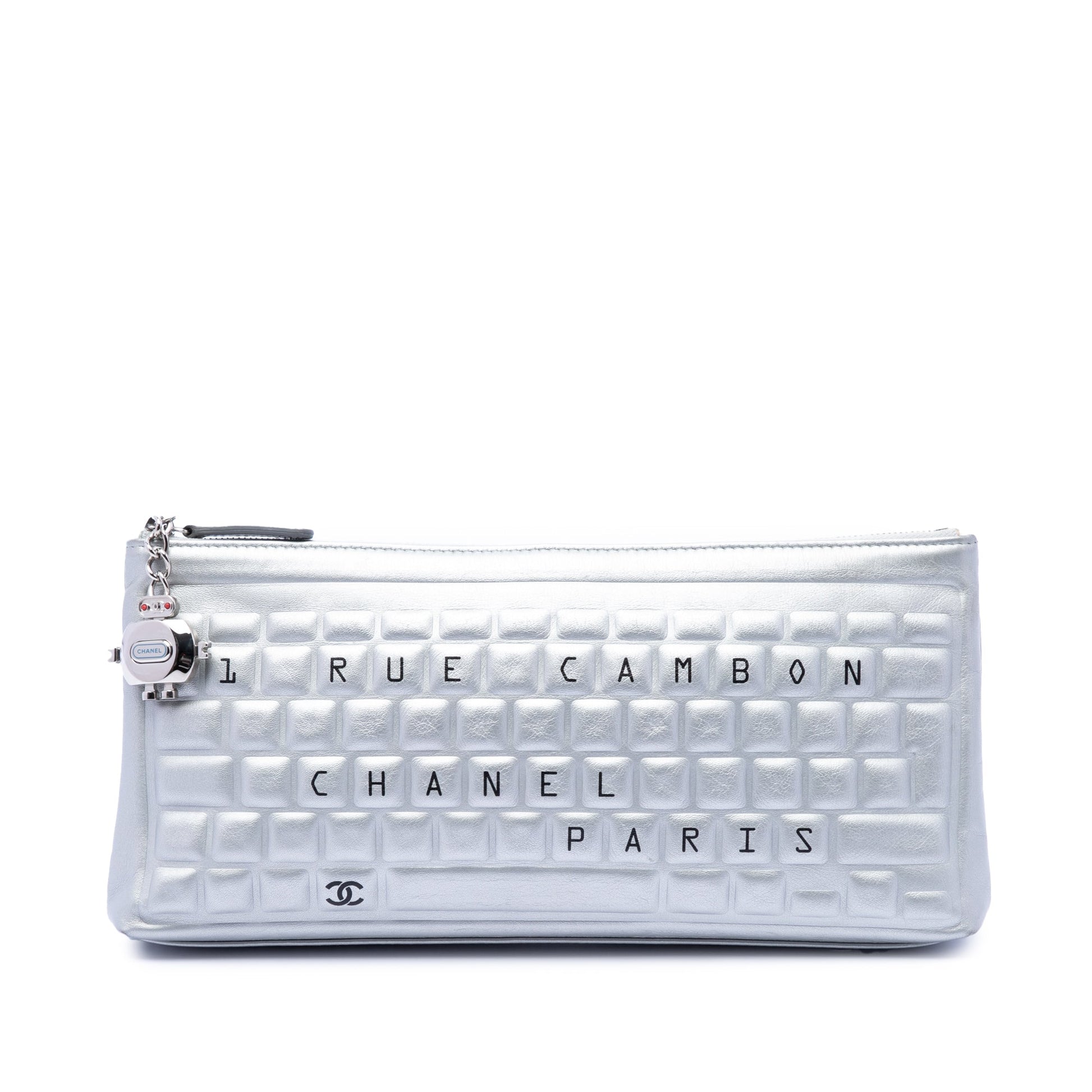 Chanel Metallic Calfskin Keyboard Clutch