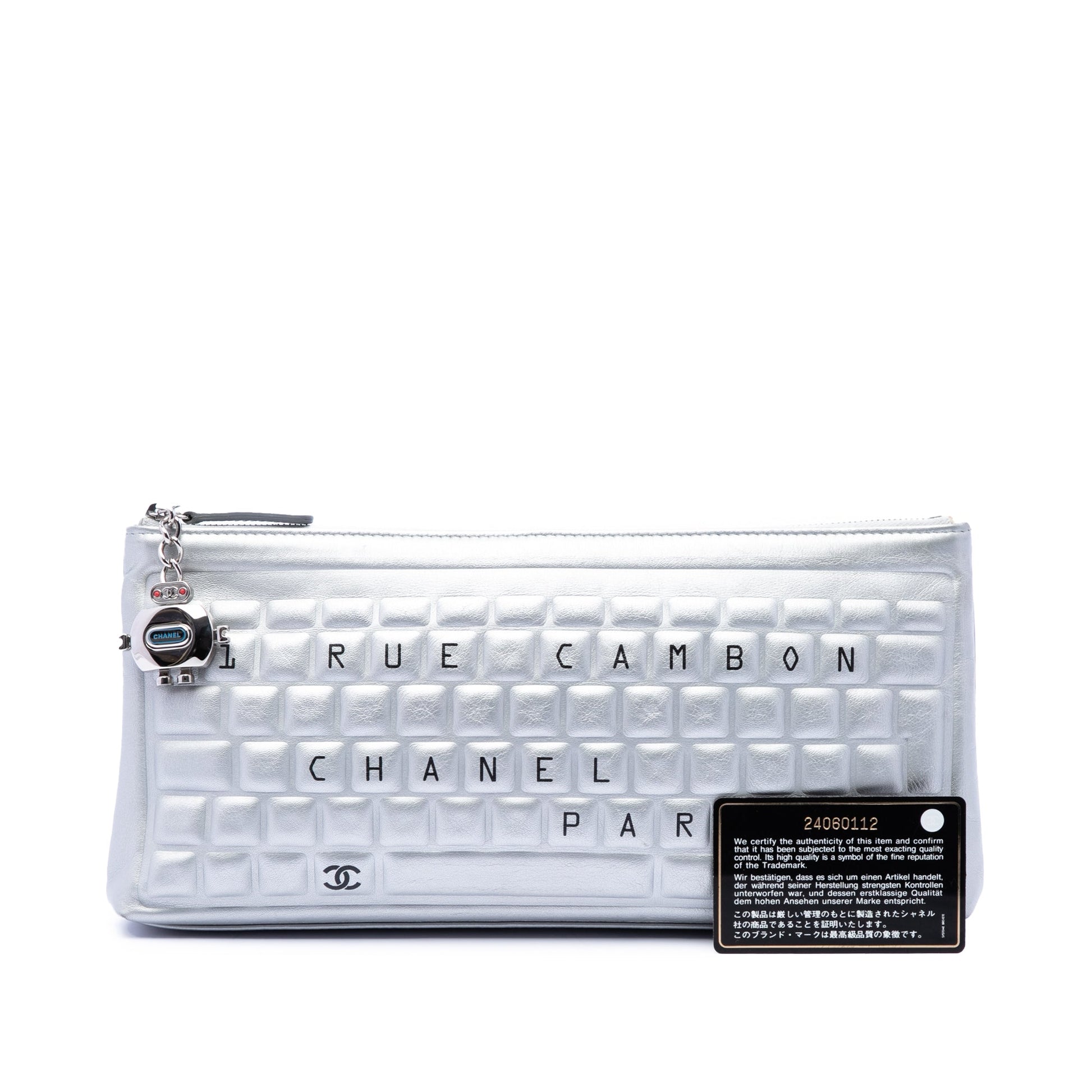 Chanel Metallic Calfskin Keyboard Clutch