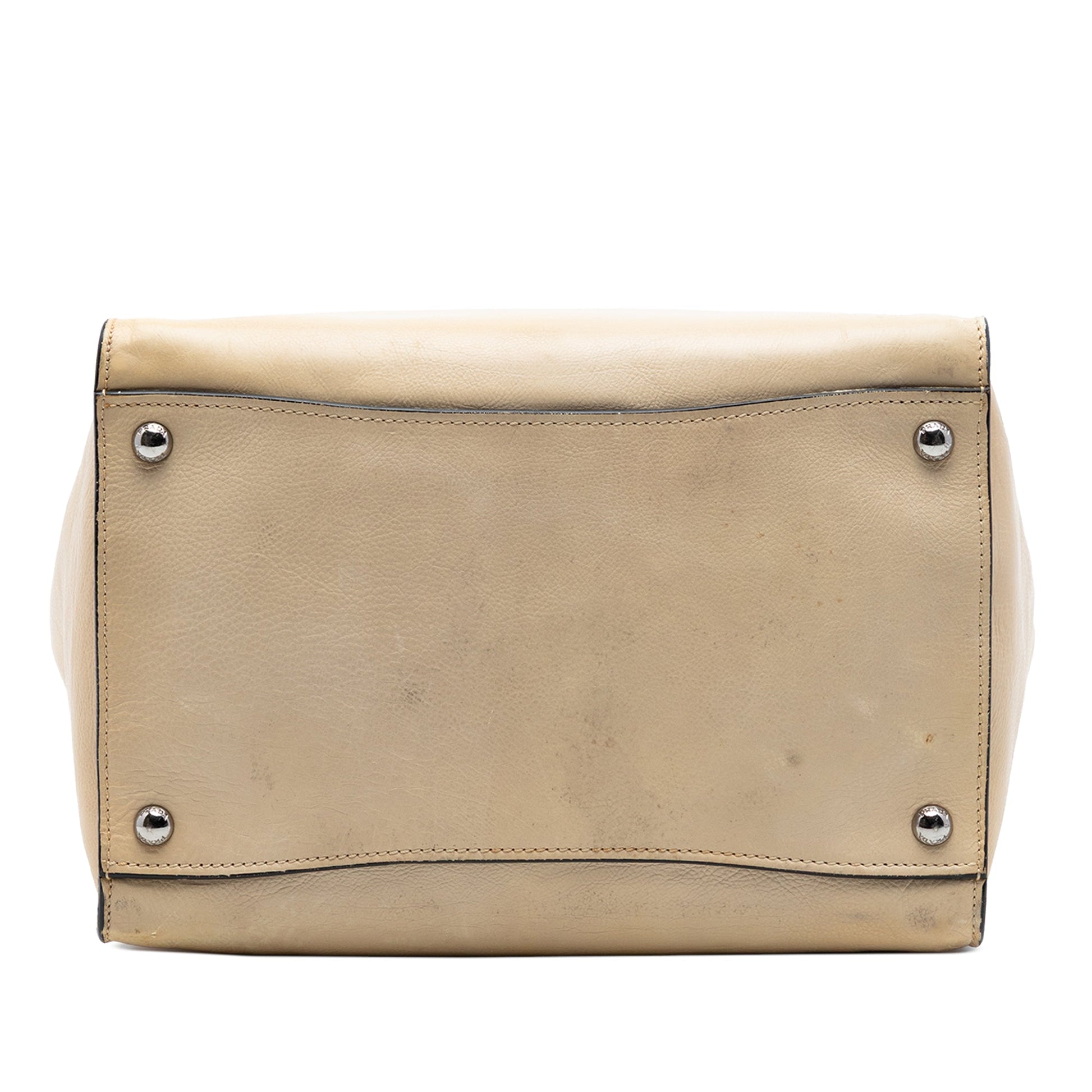 Prada Glace Calf Twin Pocket Double Handle Satchel