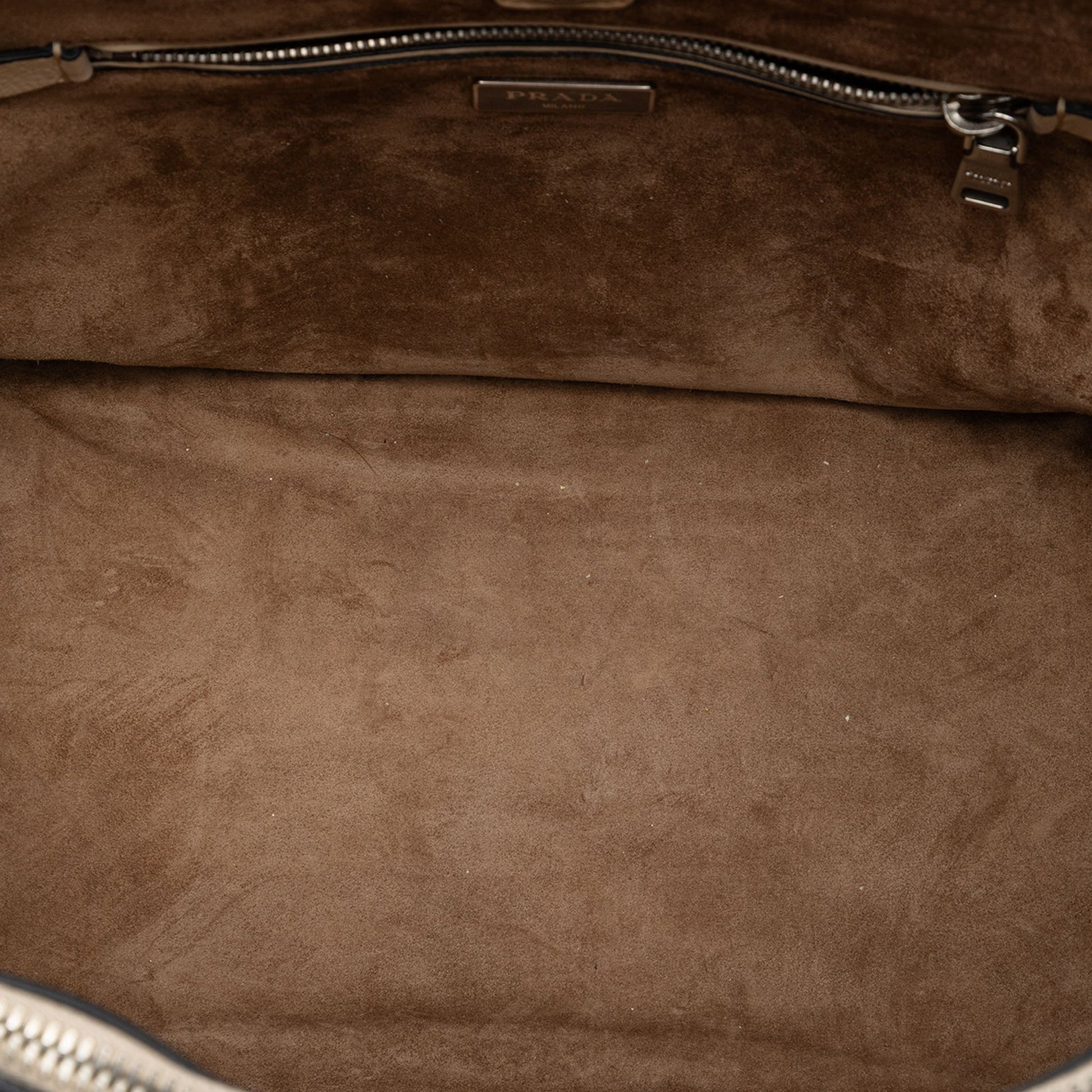 Prada Glace Calf Twin Pocket Double Handle Satchel
