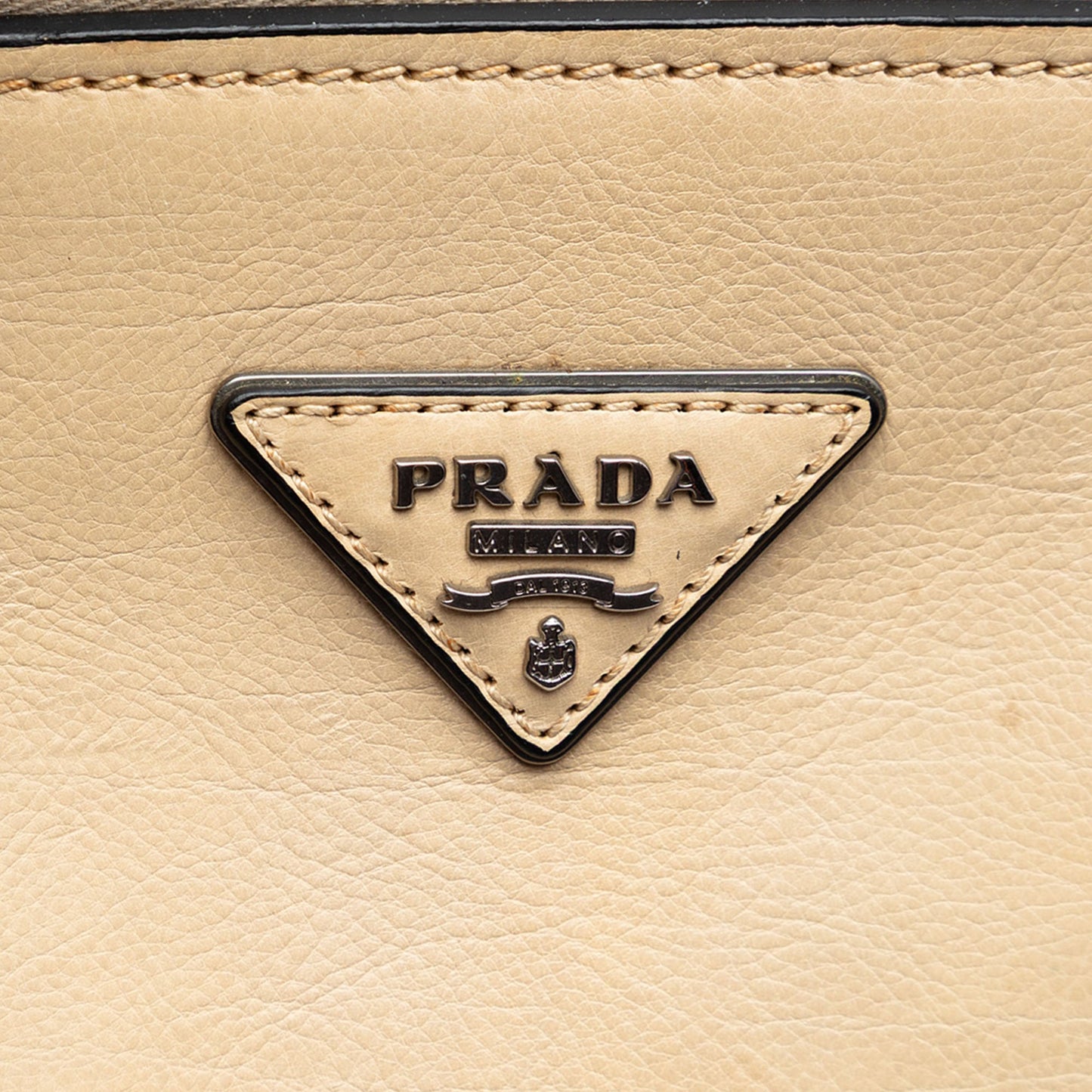 Prada Glace Calf Twin Pocket Double Handle Satchel