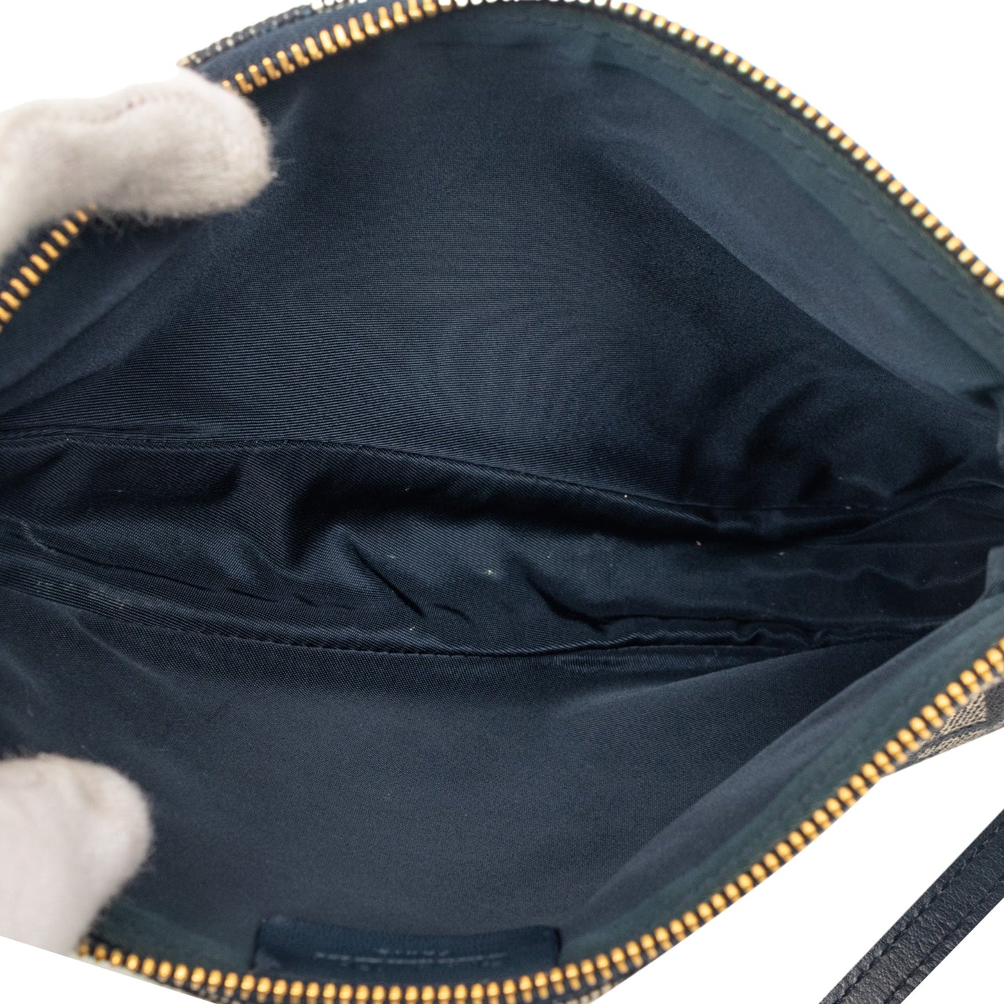 Dior Mini Diorissimo Canvas Saddle Pochette