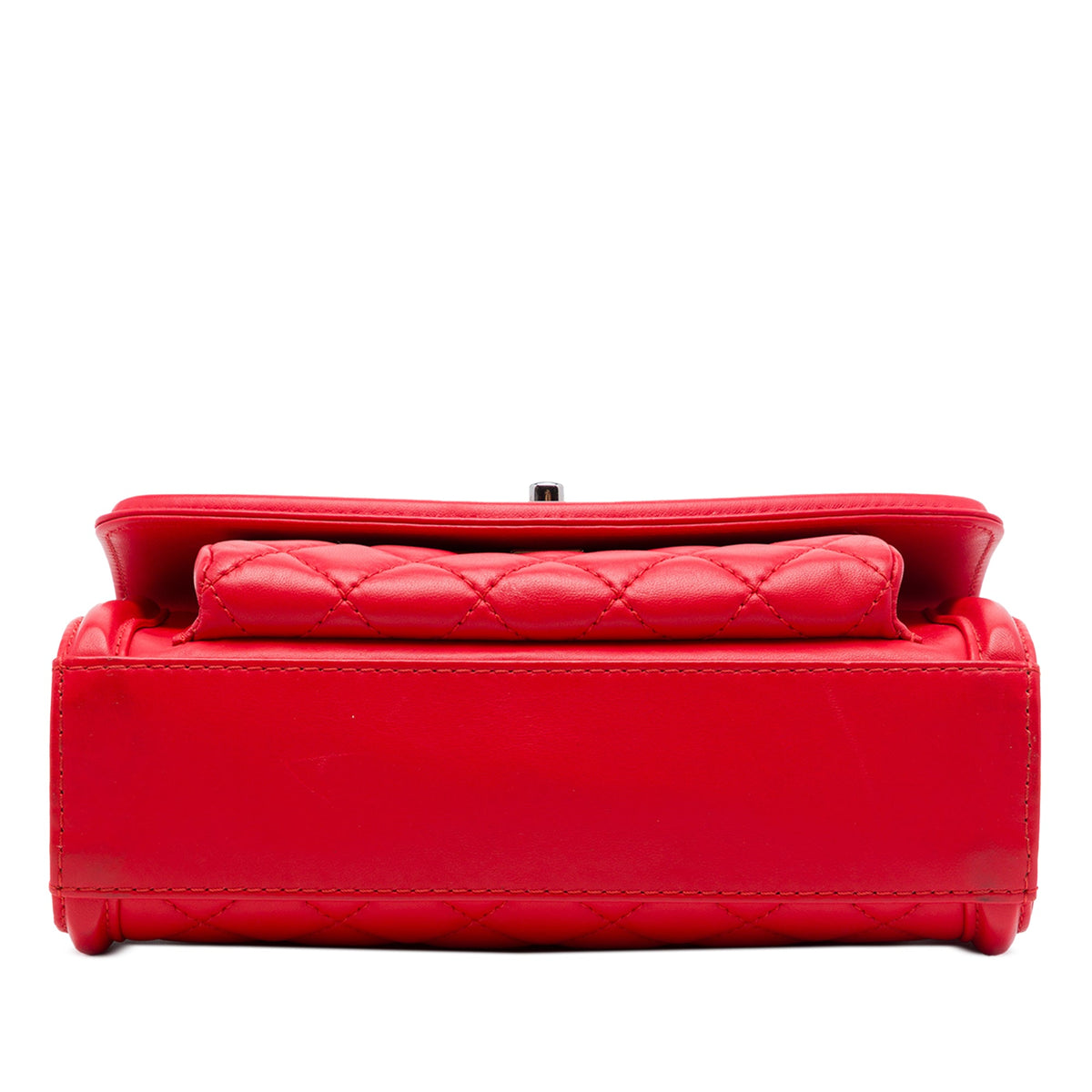 Chanel Large Quilted Lambskin Geometric Flap — Red