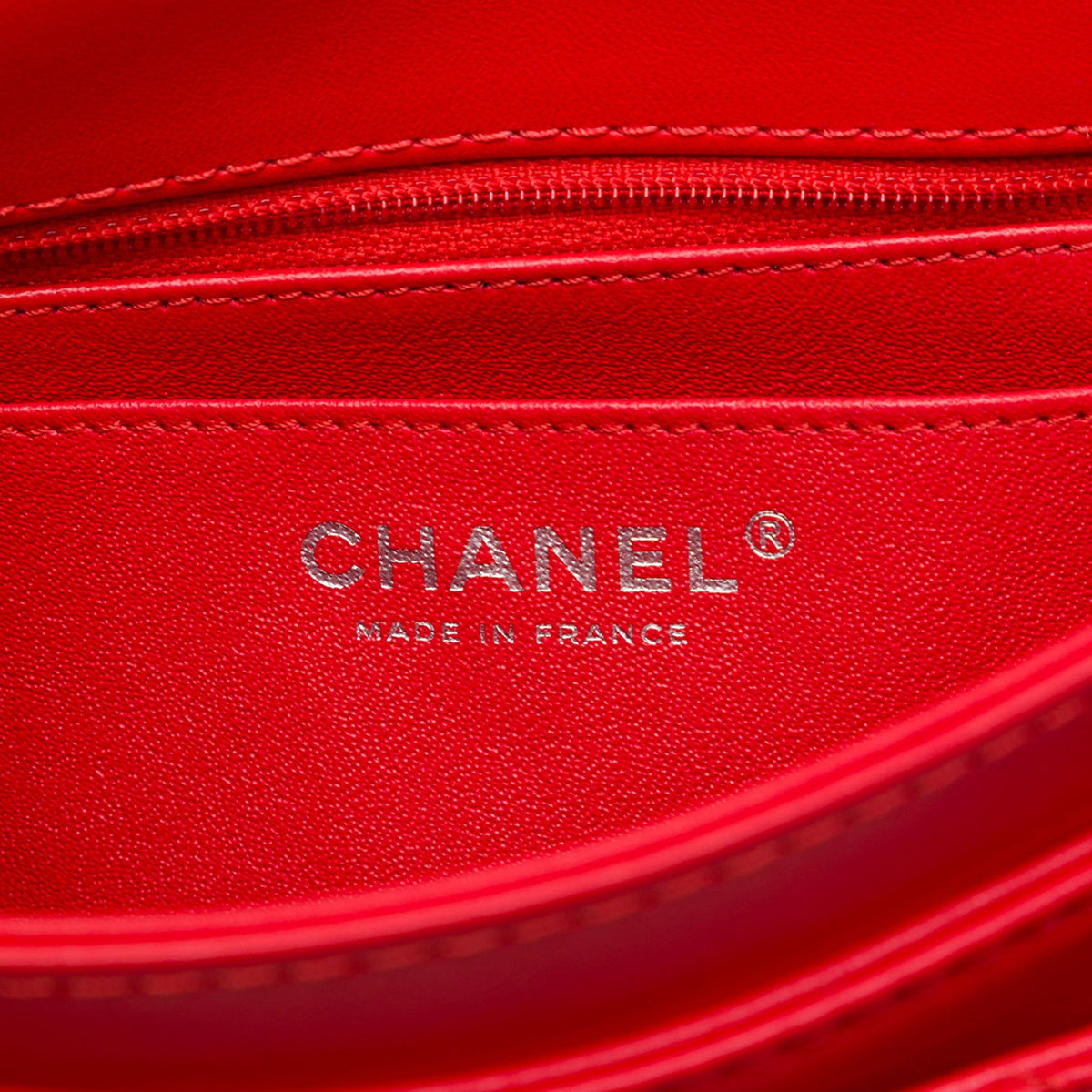 Chanel Large Quilted Lambskin Geometric Flap — Red