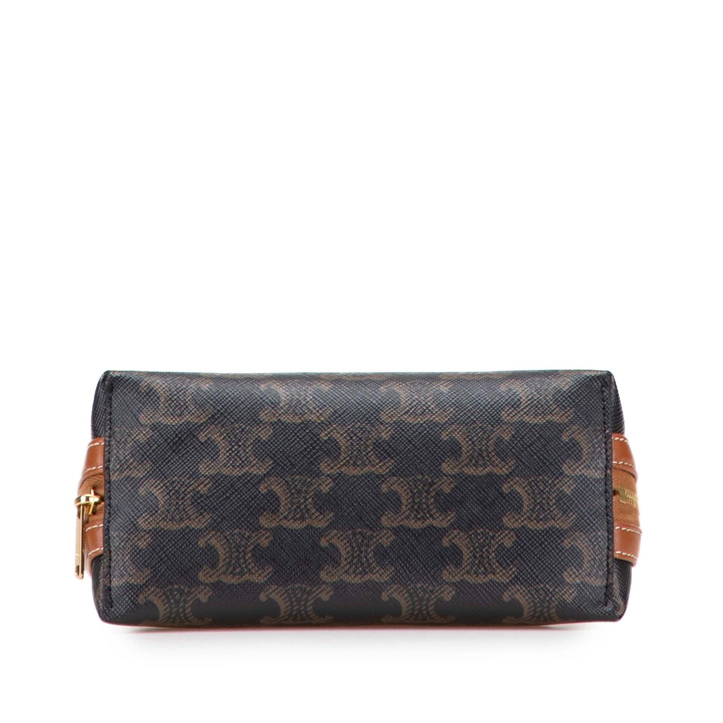 Celine Triomphe Coated Canvas Clutch On Chain