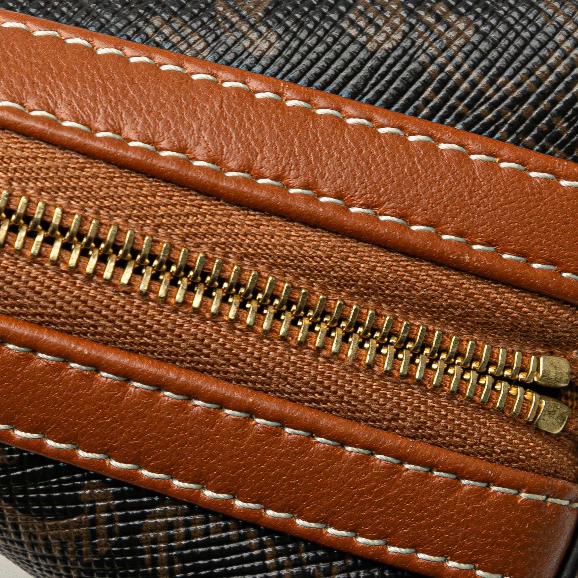 Celine Triomphe Coated Canvas Clutch On Chain