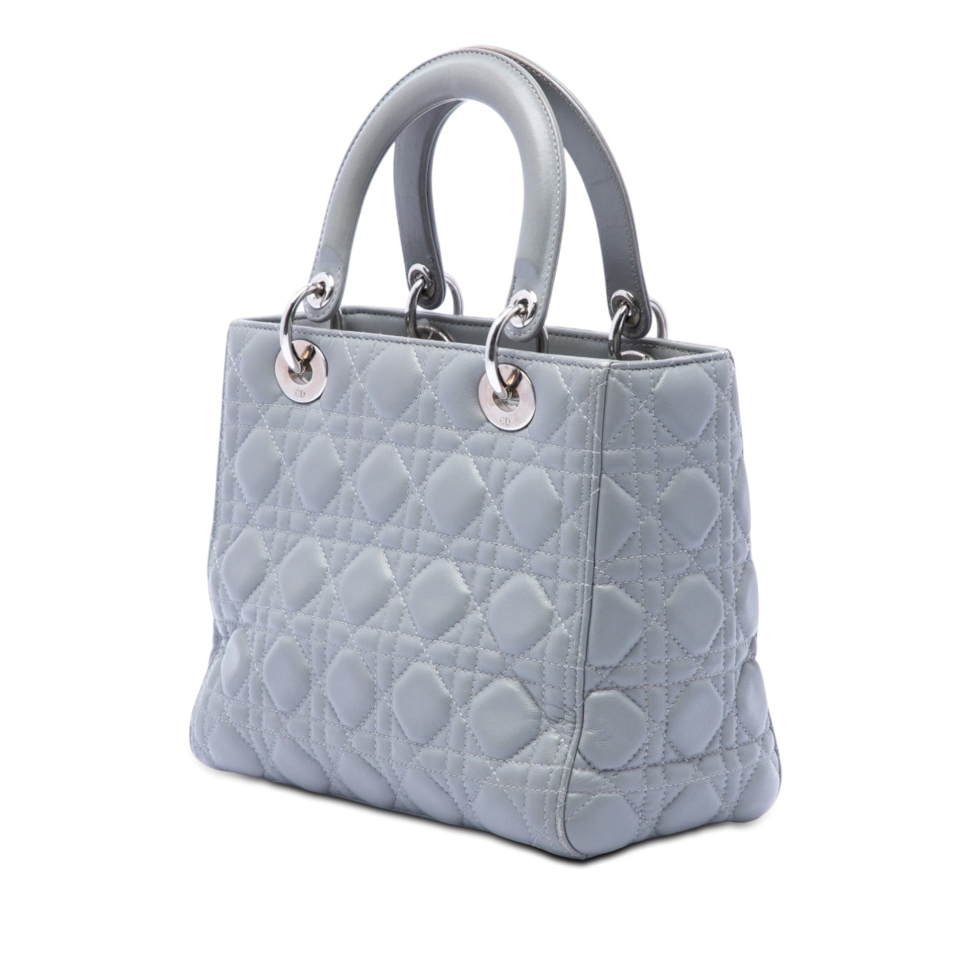 Dior Medium Metallic Lambskin Cannage Lady Dior