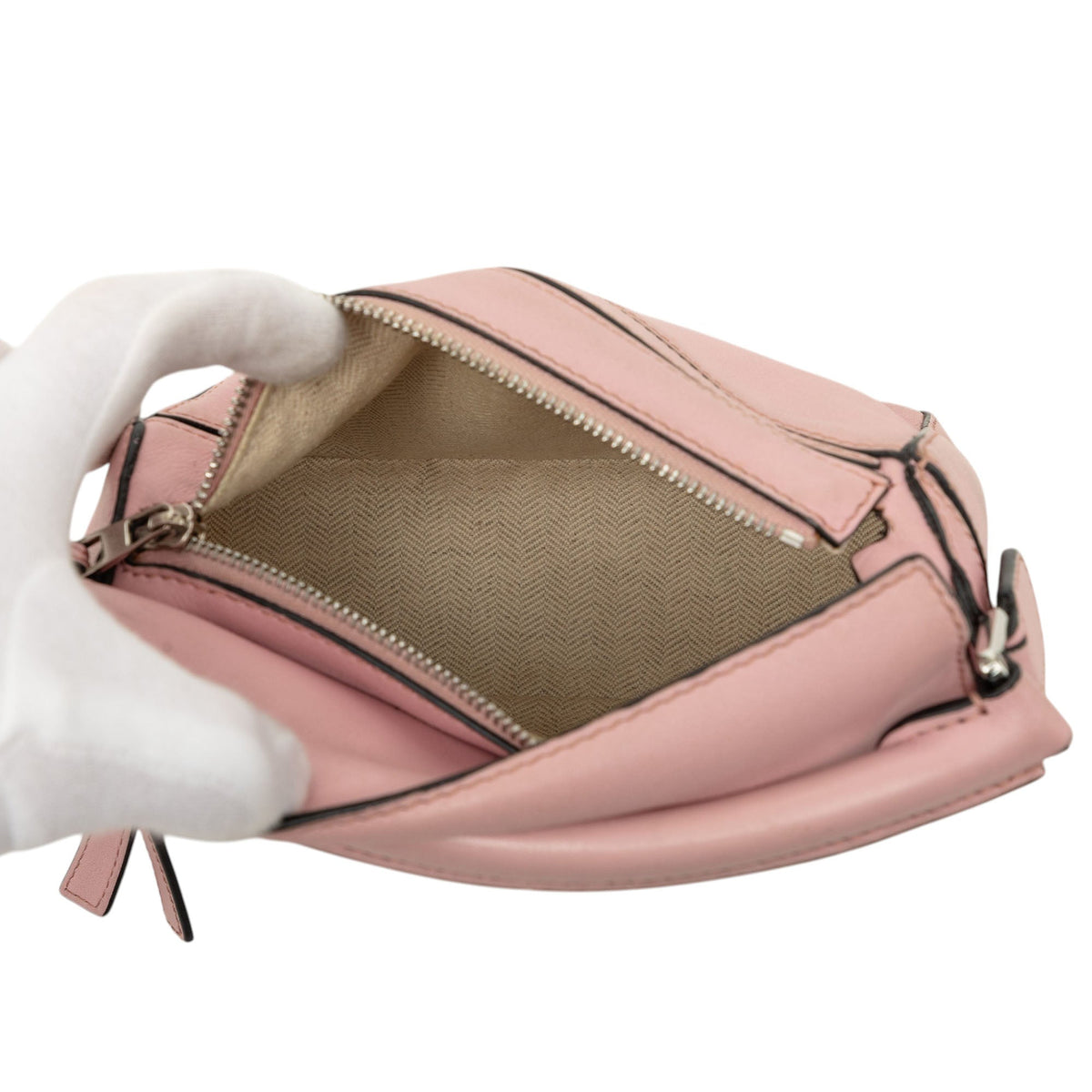 LOEWE Mini Calfskin Puzzle Satchel