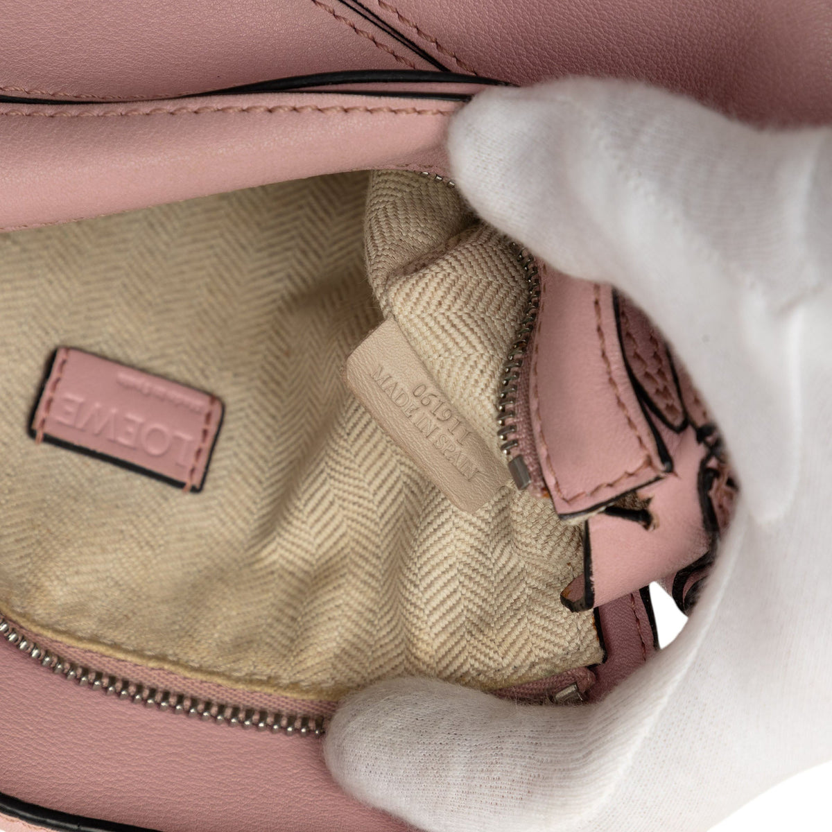 LOEWE Mini Calfskin Puzzle Satchel