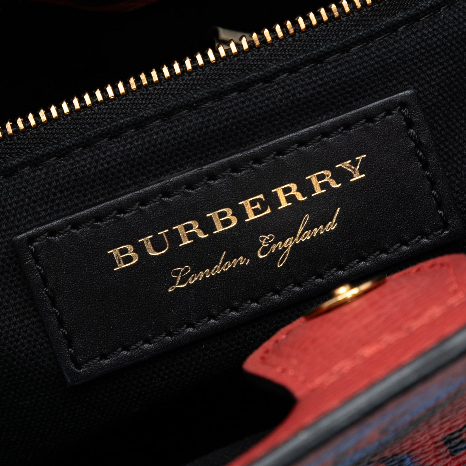 Burberry Small Graffiti Print Grainy Calfskin Banner Satchel
