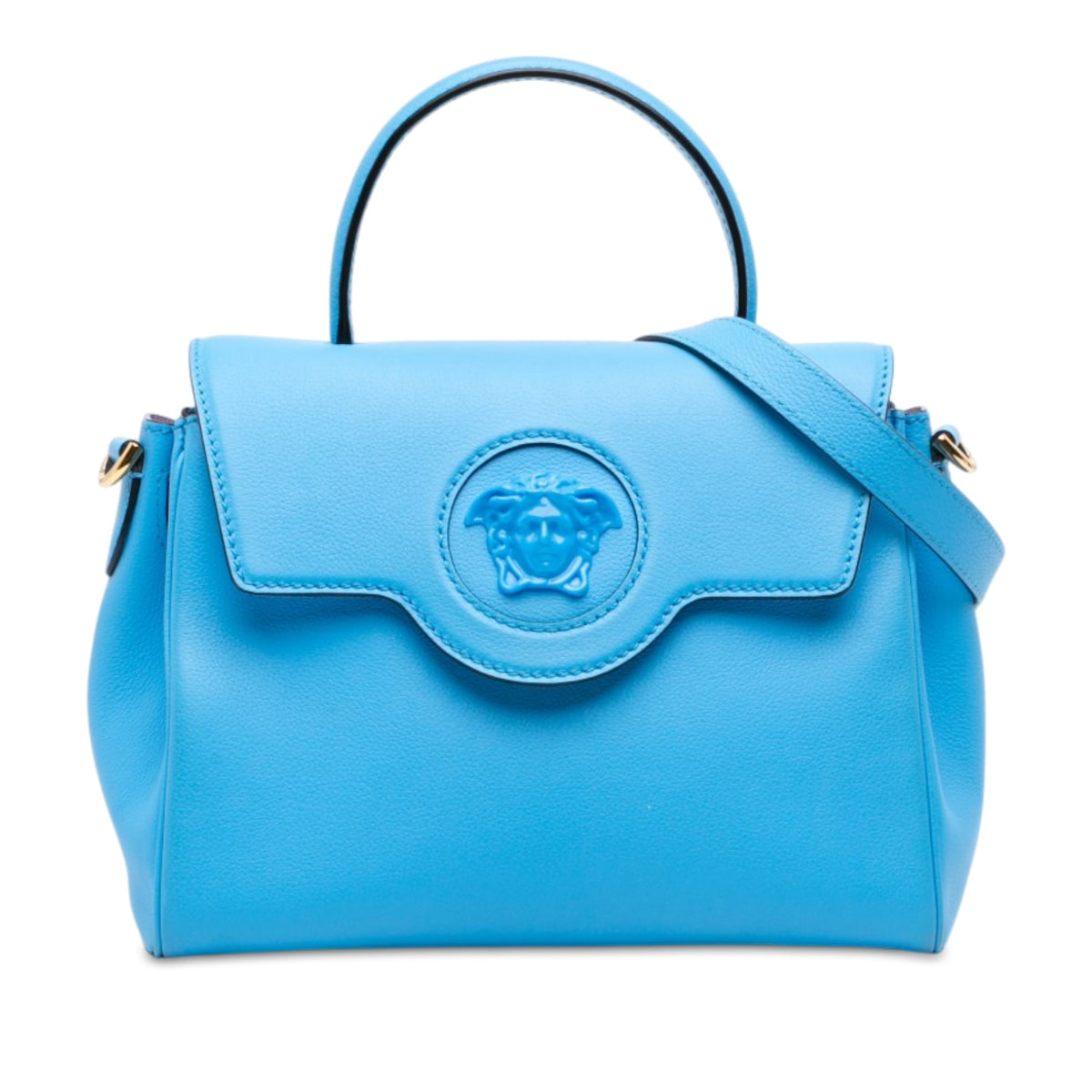 Versace Leather La Medusa Top Handle Bag