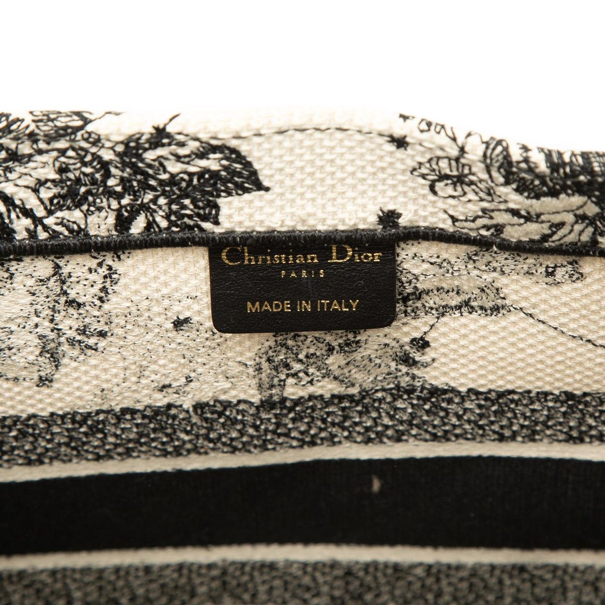 Dior Medium Canvas Embroidered Zodiac Toile De Jouy Book Tote — White