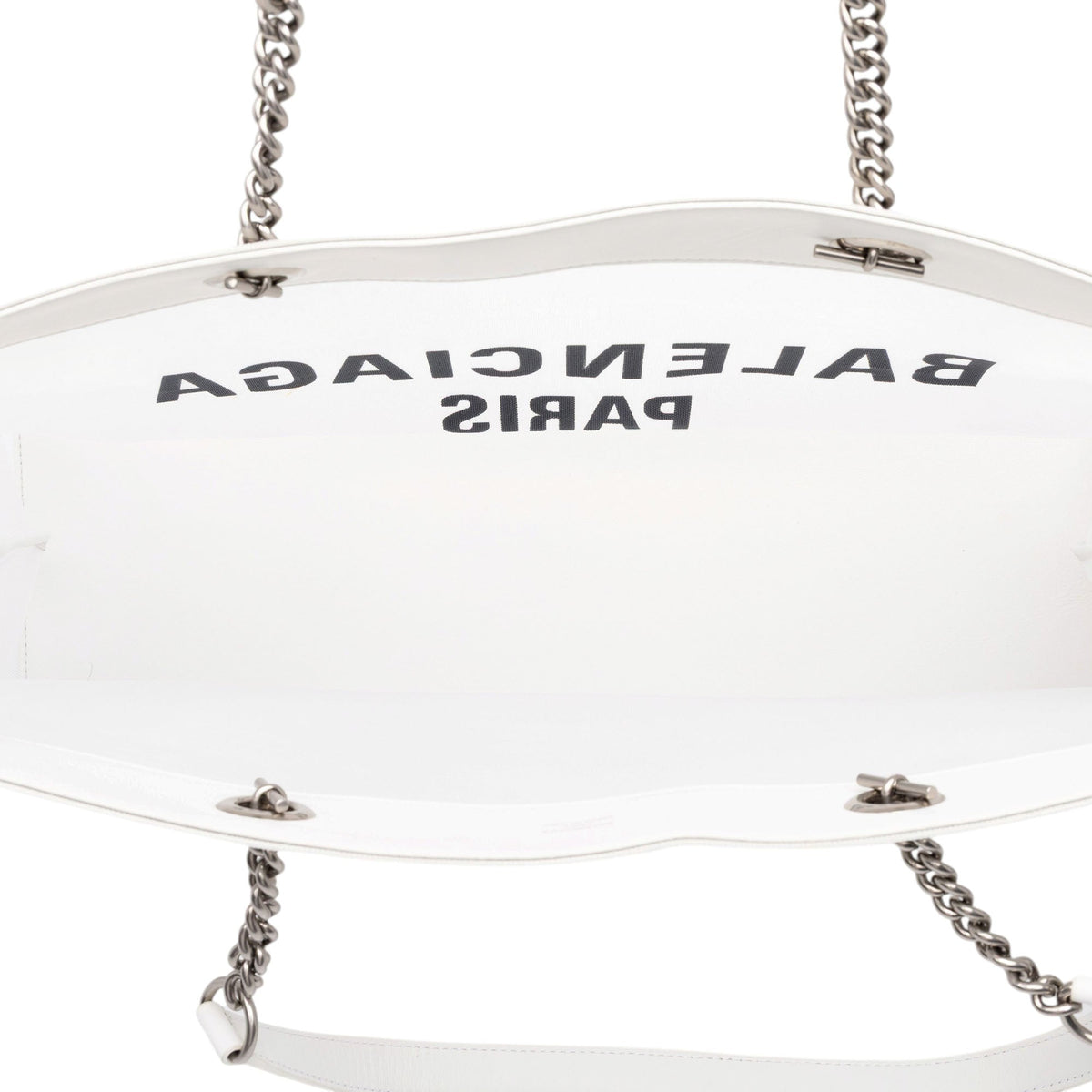 Balenciaga Large Mesh Duty Free Tote — White