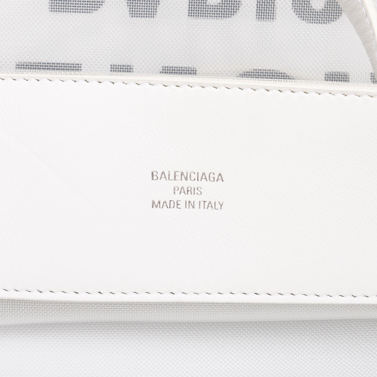 Balenciaga Large Mesh Duty Free Tote — White